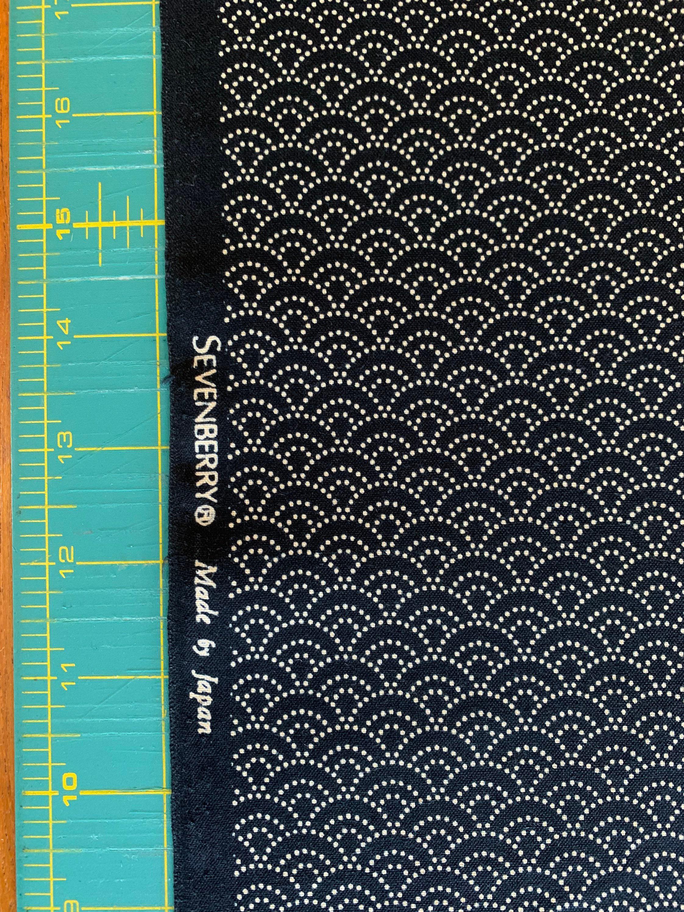Sevenberry - Dotted Waves Cotton Fabric - Black
