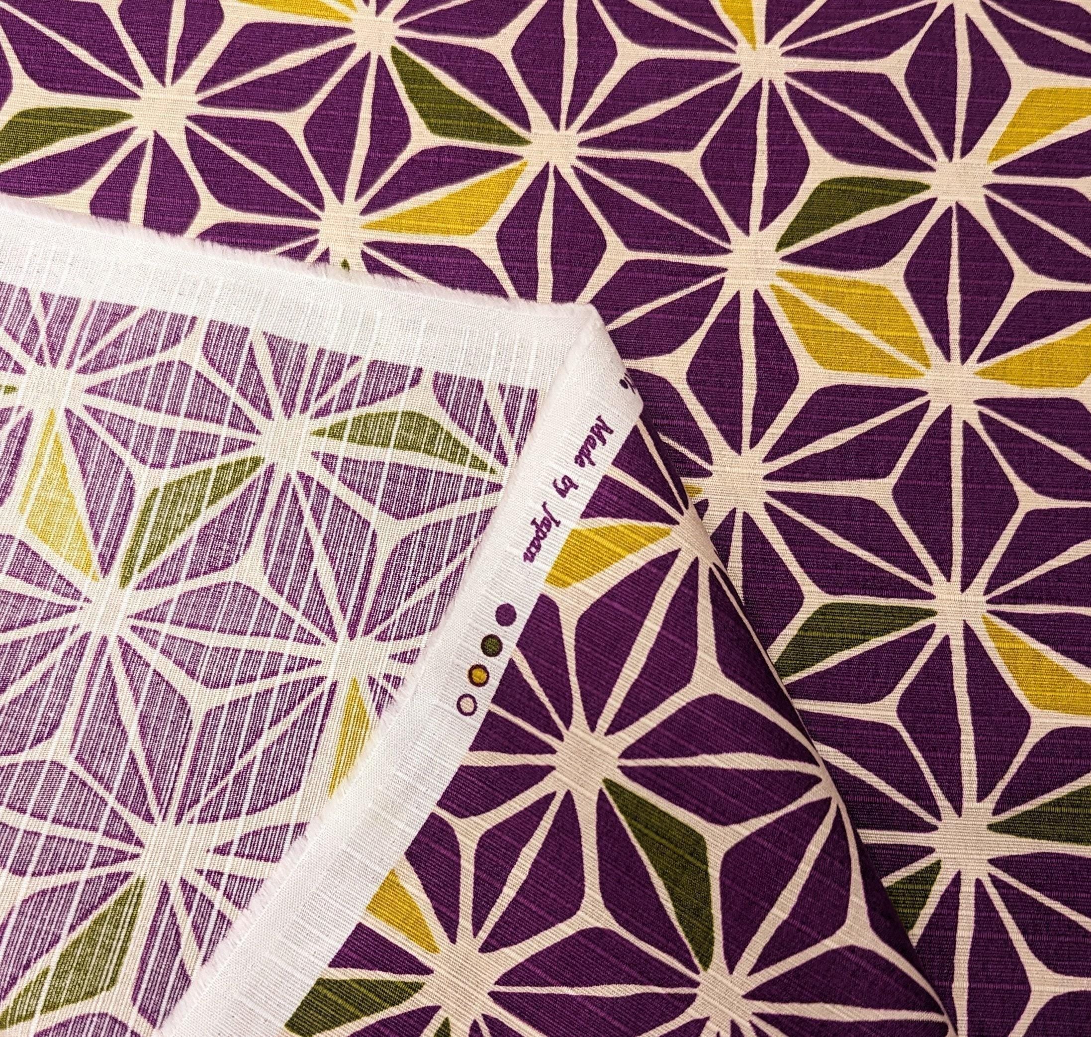 Sevenberry - Asanoha Stars Cotton Dobby - Purple