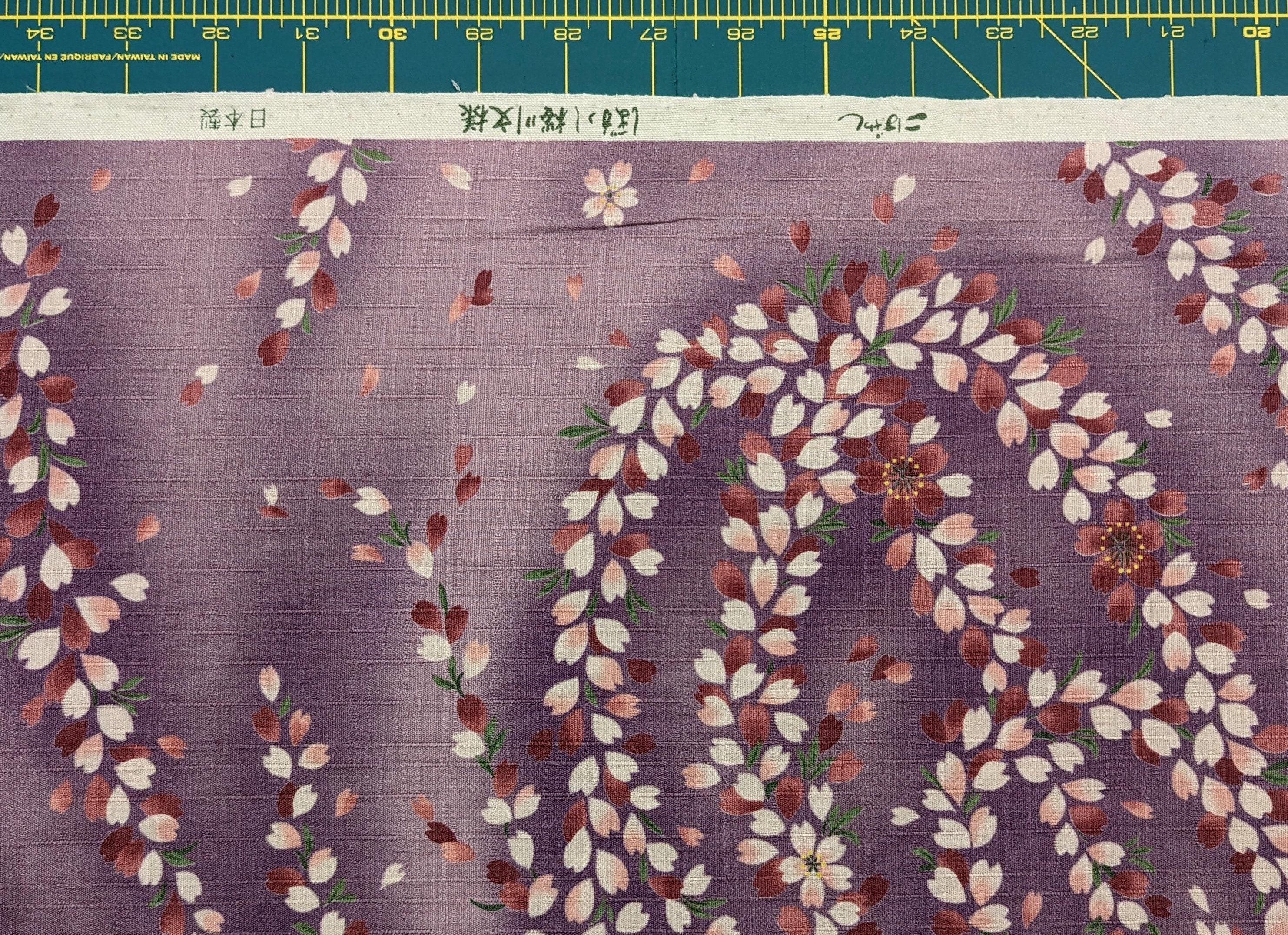 Kobayashi - Breezy Cherry Blossoms Cotton Dobby - Purple