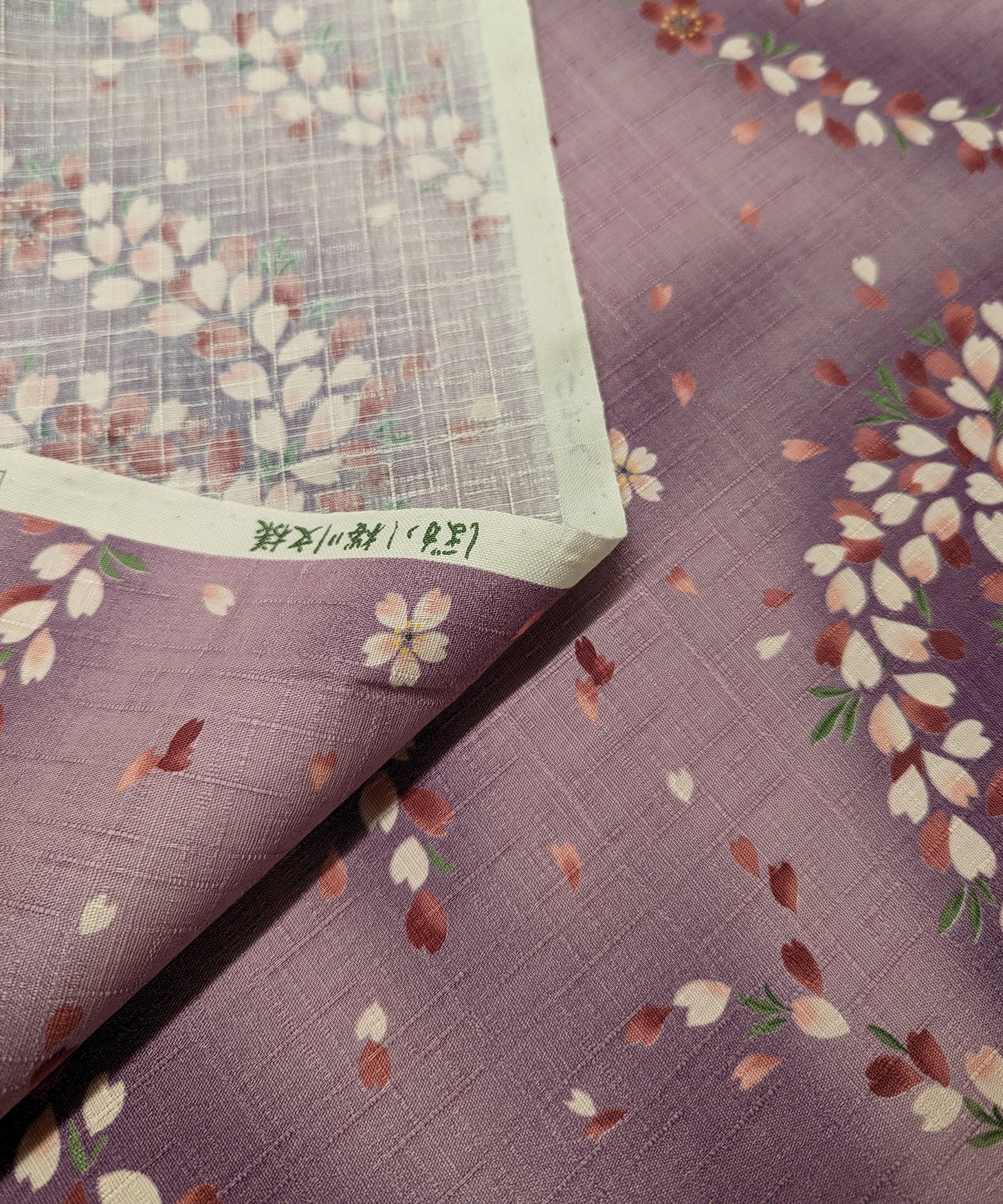 Kobayashi - Breezy Cherry Blossoms Cotton Dobby - Purple