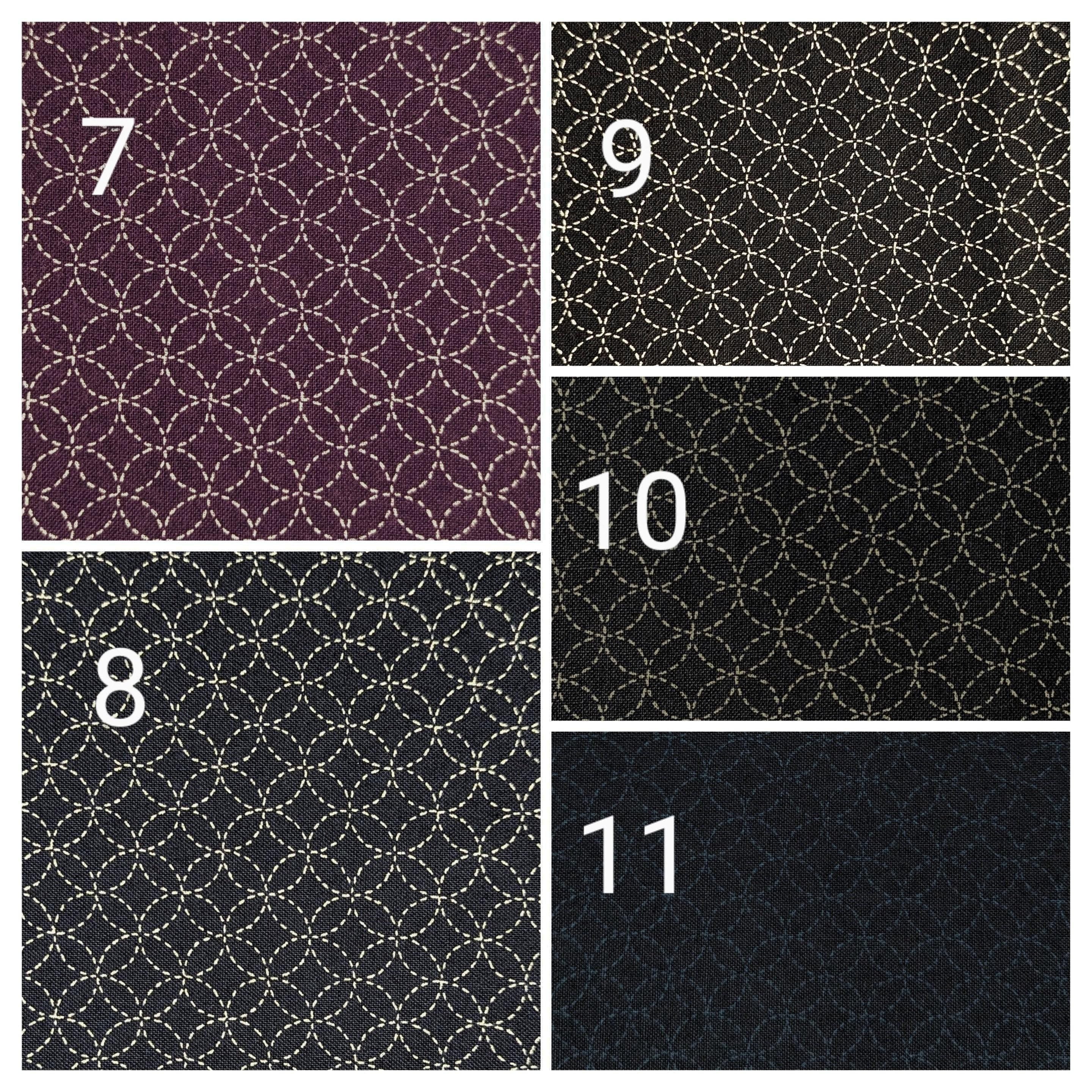 Sevenberry - Small Shippo Cotton Fabric - Black