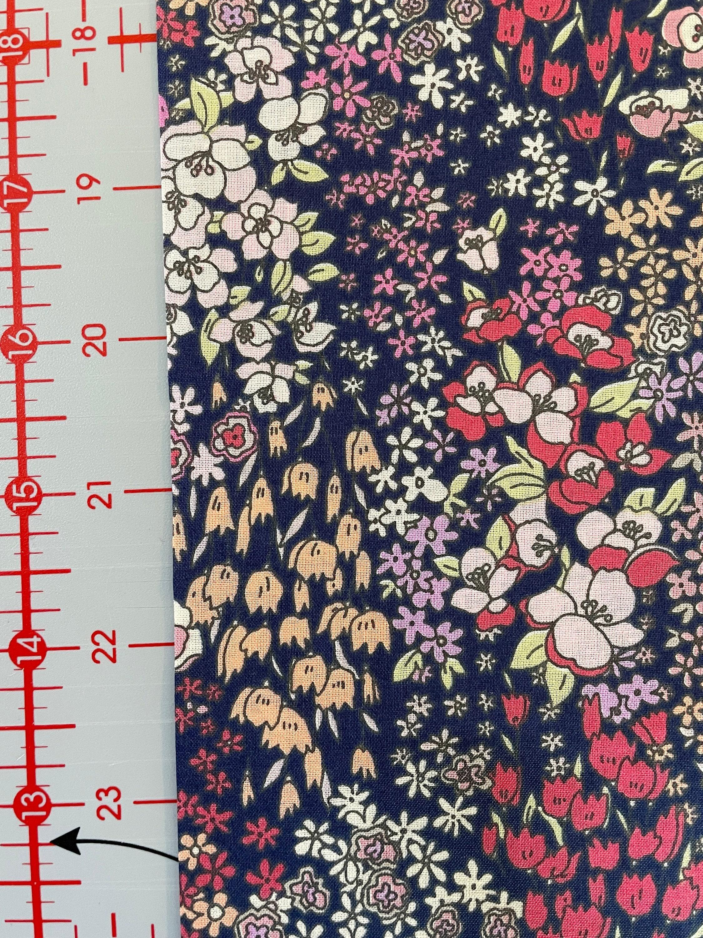 Sunwell - Tiny Garden Cotton Lawn - Navy Pink Lavender