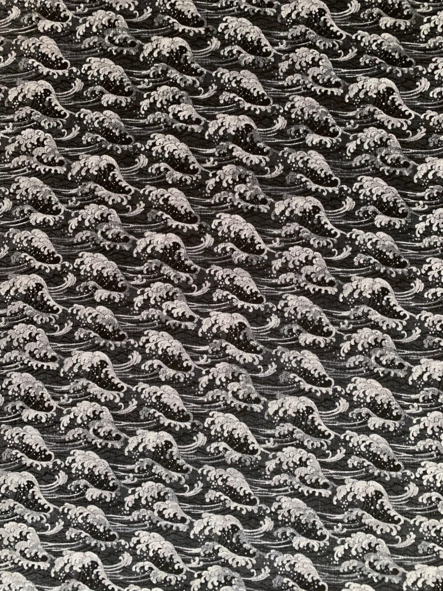 Sevenberry - Ocean Waves Cotton Dobby - Dark Gray