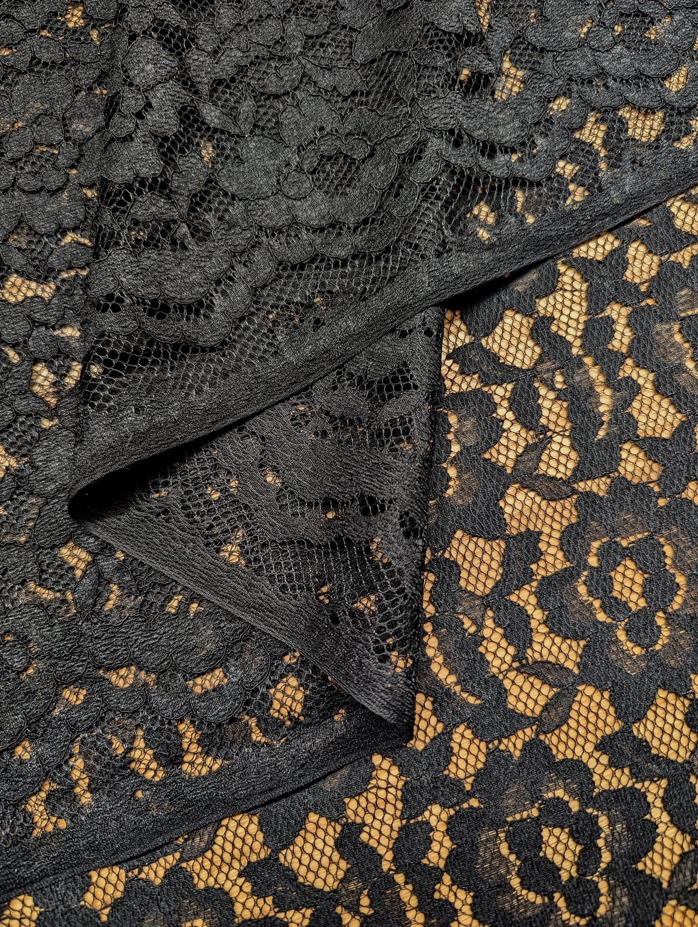 Japanese Flowered Lace 42866-4 black