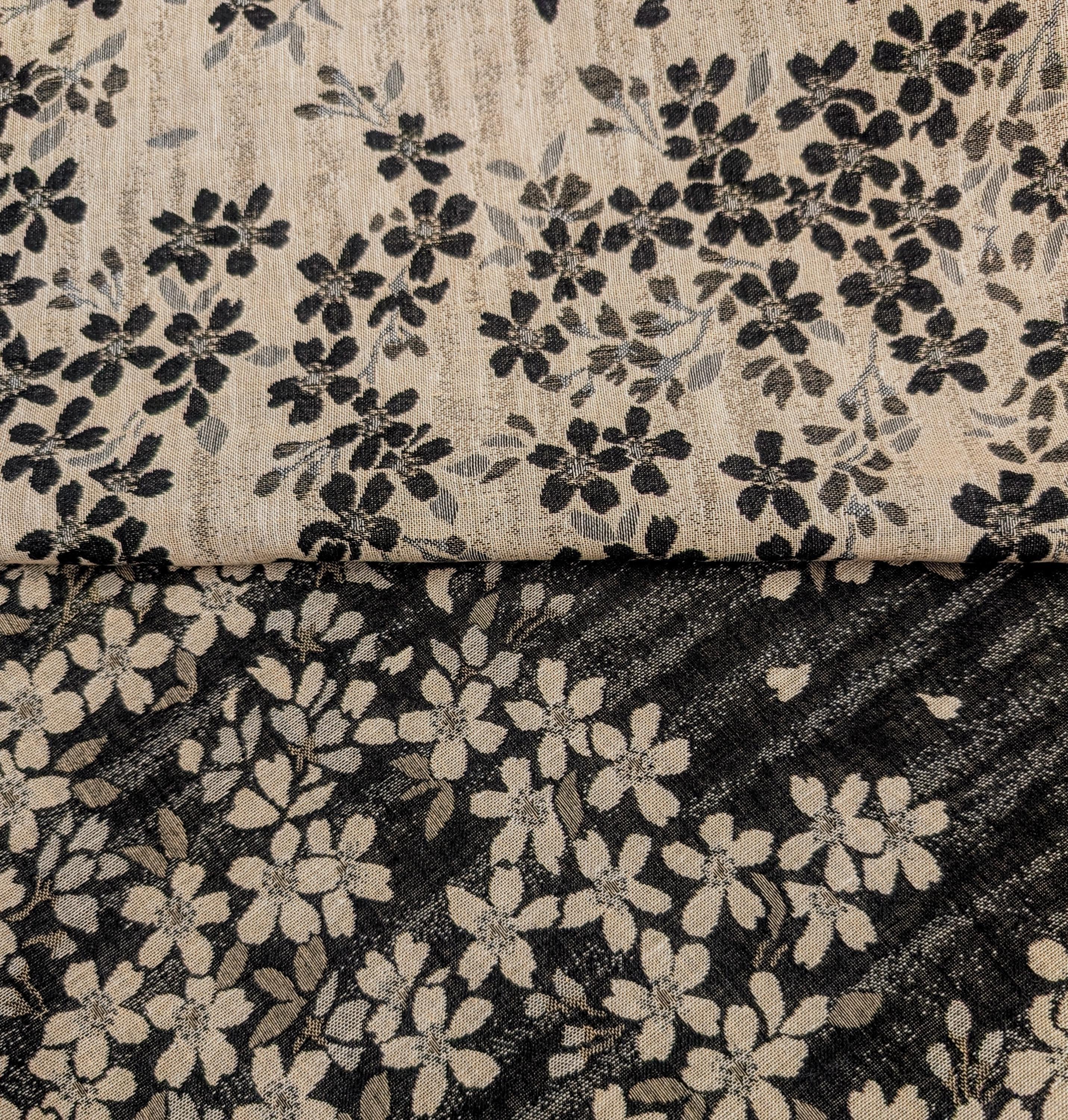 Double-Sided Cherry Blossoms Kobayashi Japanese cotton fabric KTS-7006-A - half yard