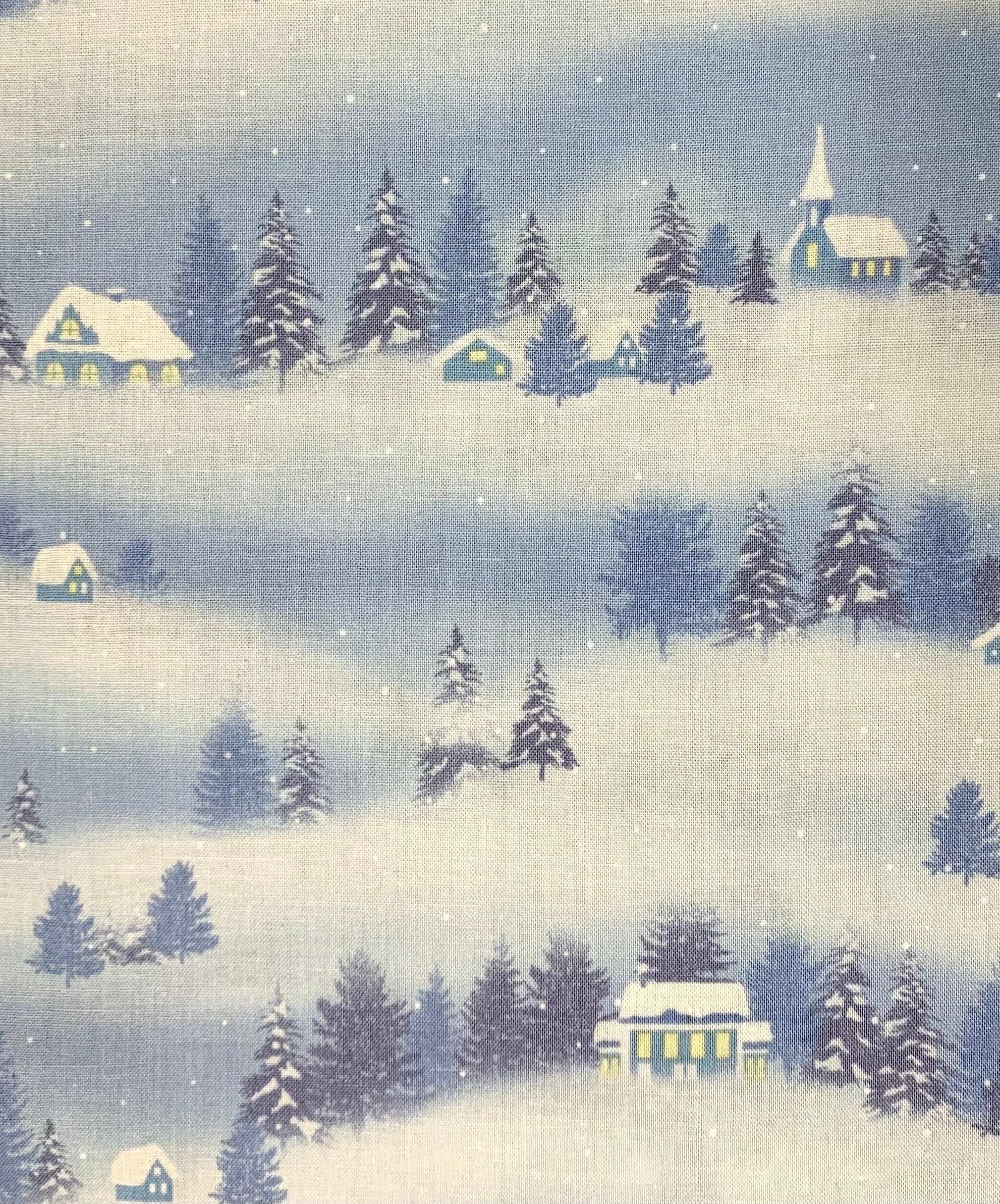 Vancet - X’mas By Yoko Oodachi Cotton Fabric - Midday Blue