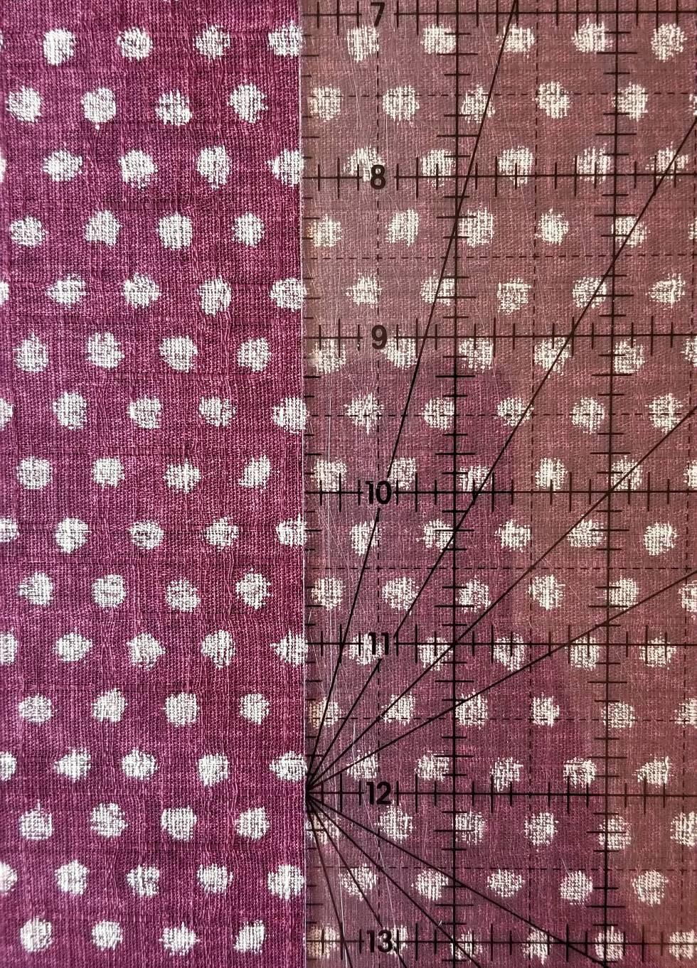 Morikiku Small Dots Japanese cotton dobby fabric M12000-A12 purple plum