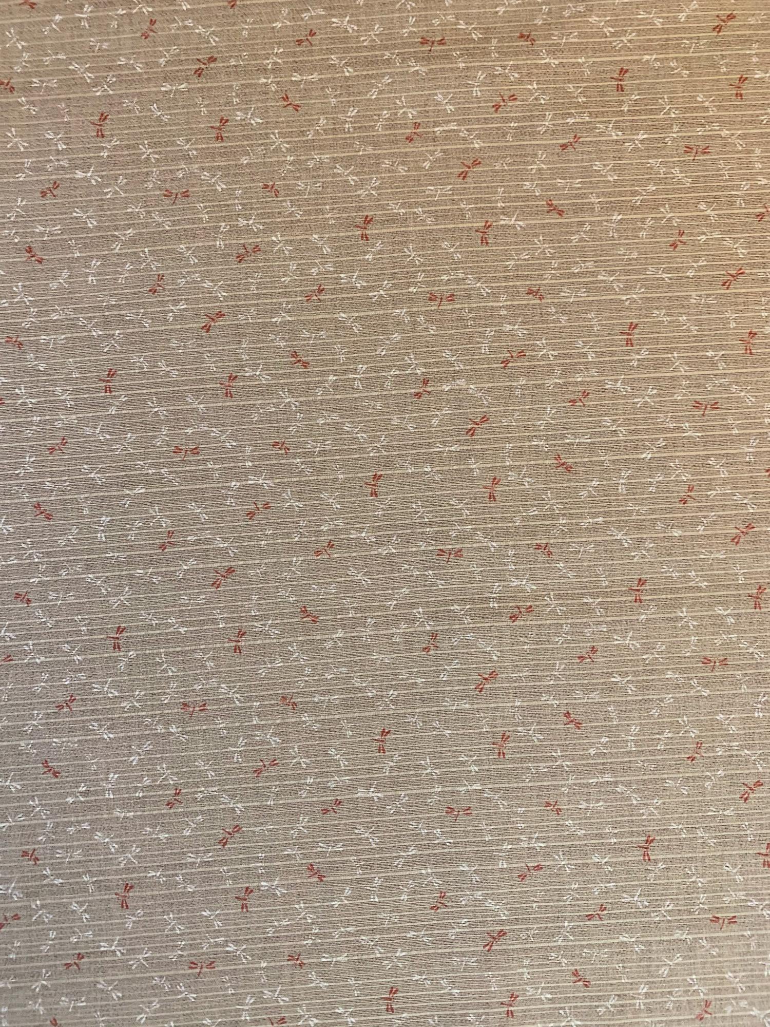 Sevenberry - Double Sided Dragonfly and Same-Komon Cotton Shantung - Beige Pink