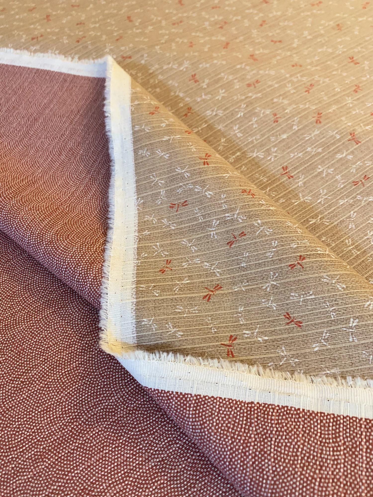 Sevenberry - Double Sided Dragonfly and Same-Komon Cotton Shantung - Beige Pink