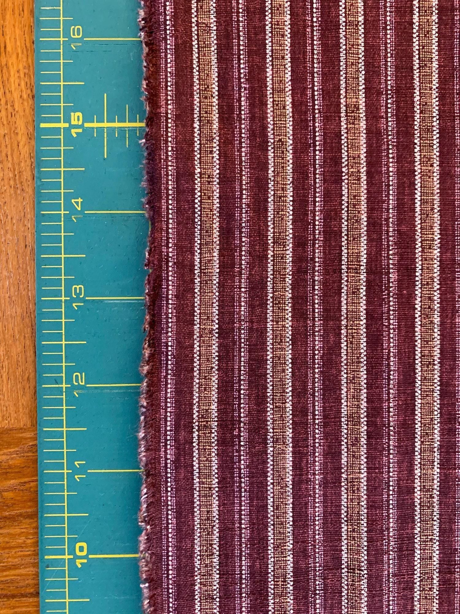 Morikiku - Stripe Cotton Dobby - Plum