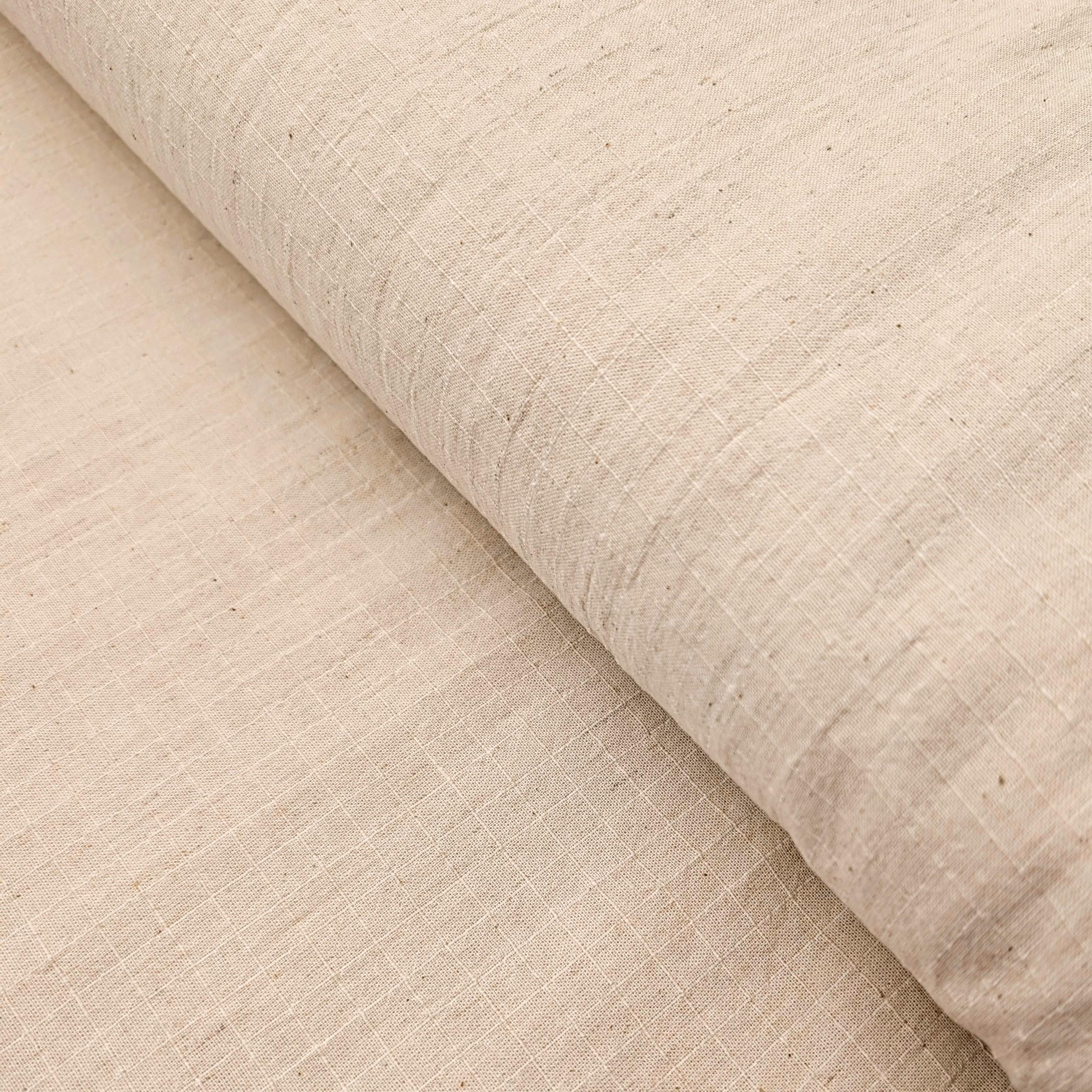 NEW Soft Gridded Dobby Cosmo Japanese cotton linen fabric AD-5747 KN