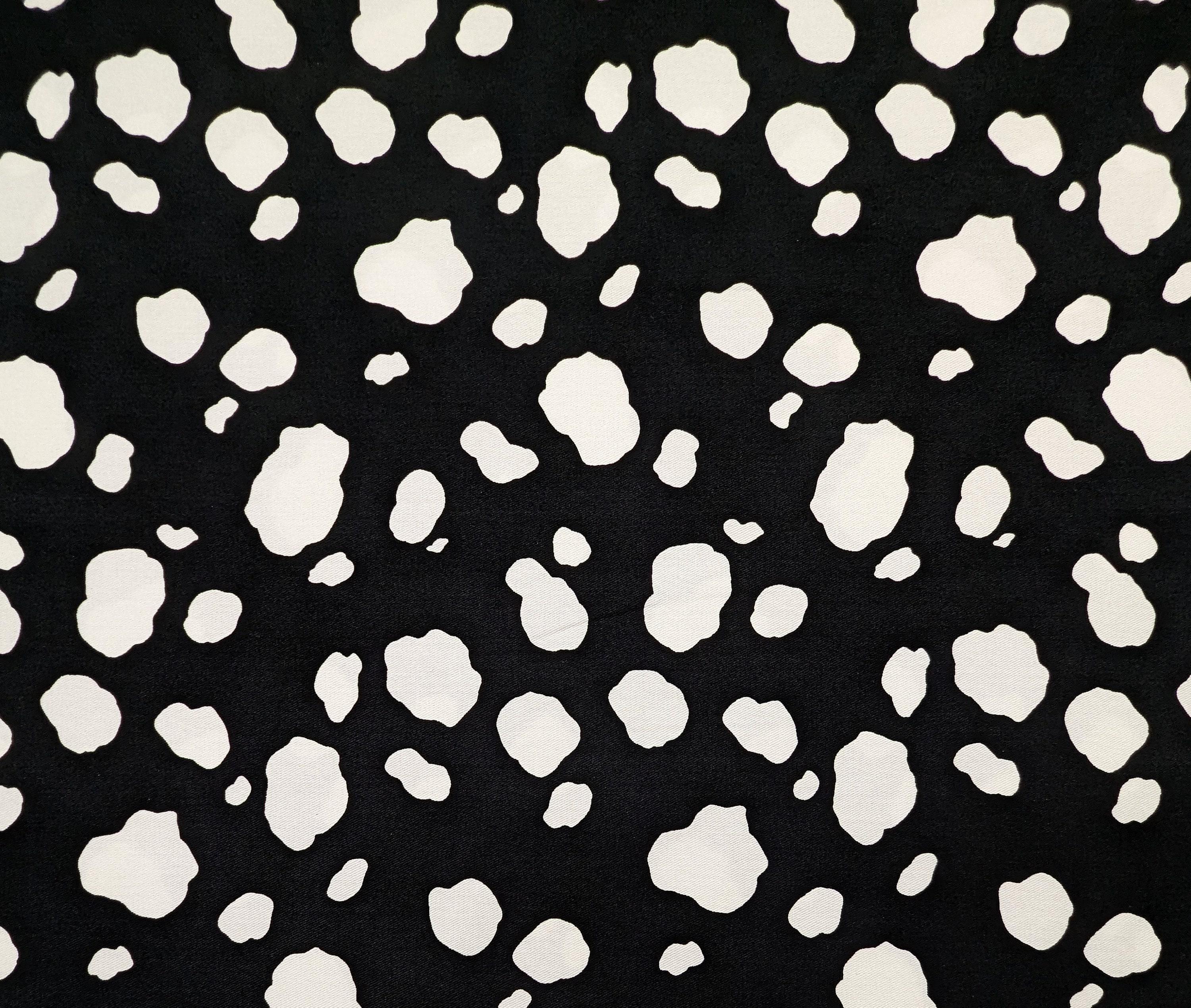 Koyama - Cow Print Cotton Fabric - Black and White