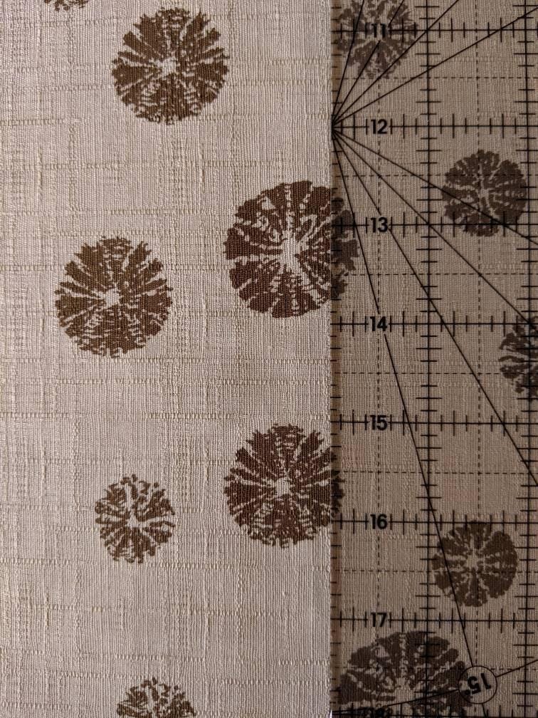 Morikiku - Shibori Sand Dollars Cotton Dobby - Beige Brown