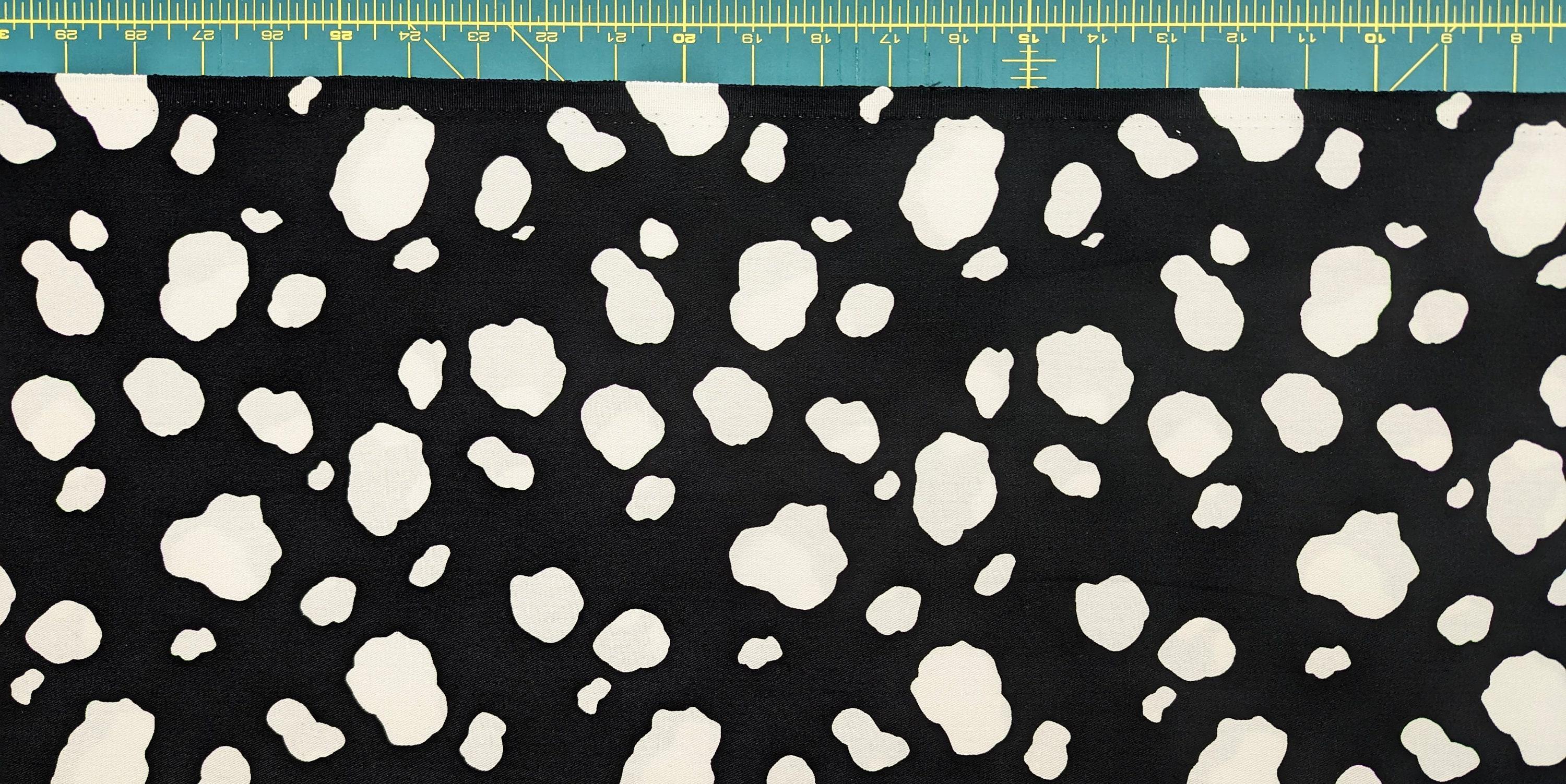 Koyama - Cow Print Cotton Fabric - Black and White