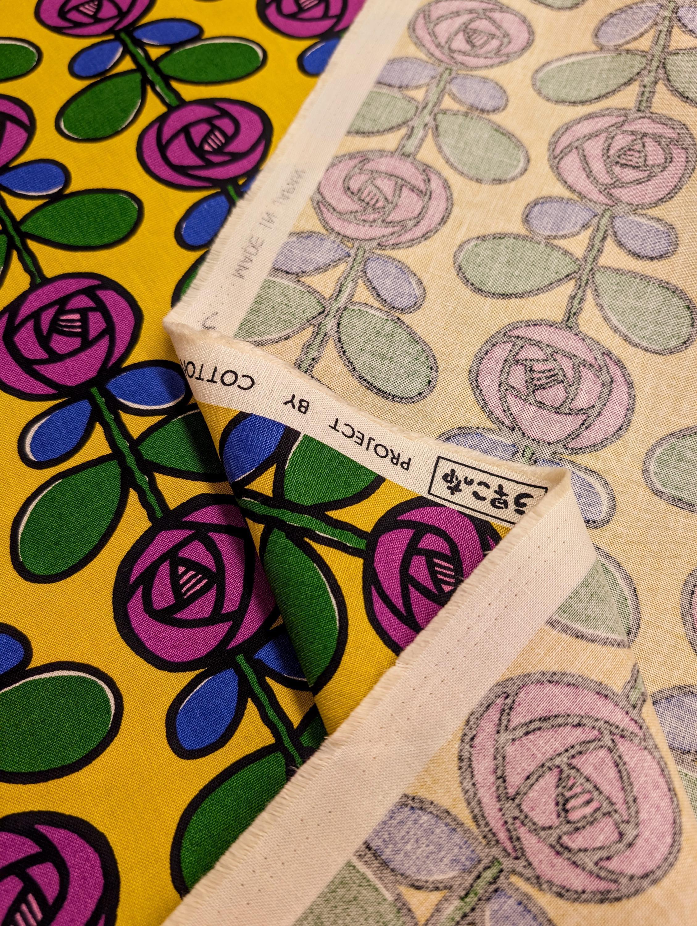 Kobayashi - Scandinavian Roses Cotton Oxford - Yellow