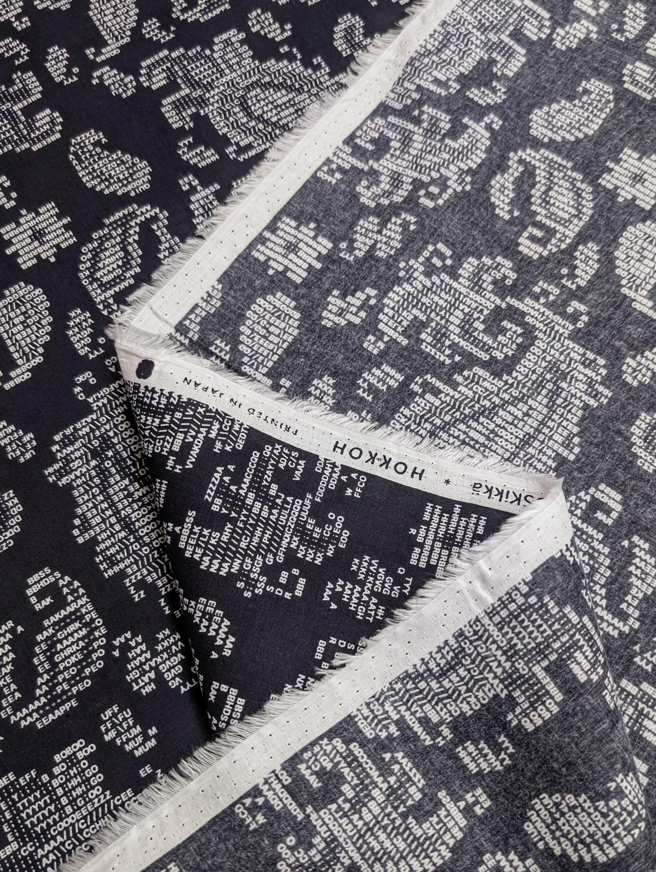 Hokkoh - Coded Paisley Cotton Lawn - Navy