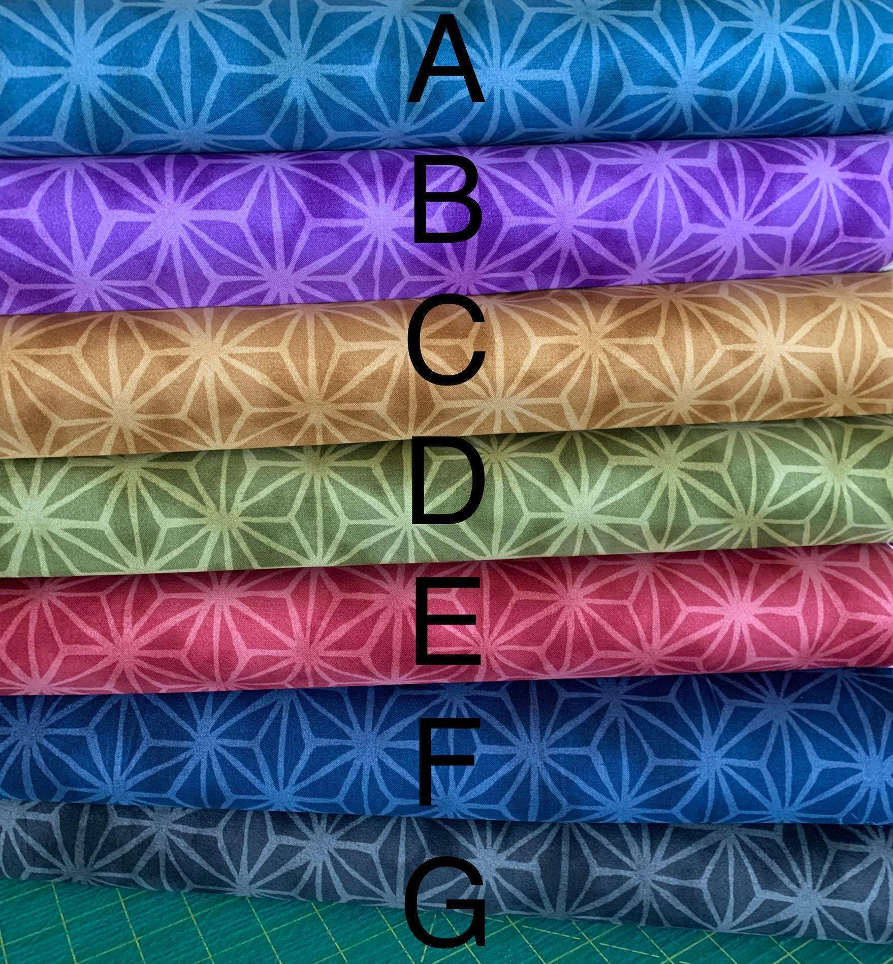 Hishiei - Asanoha Star Cotton - Deep Blue