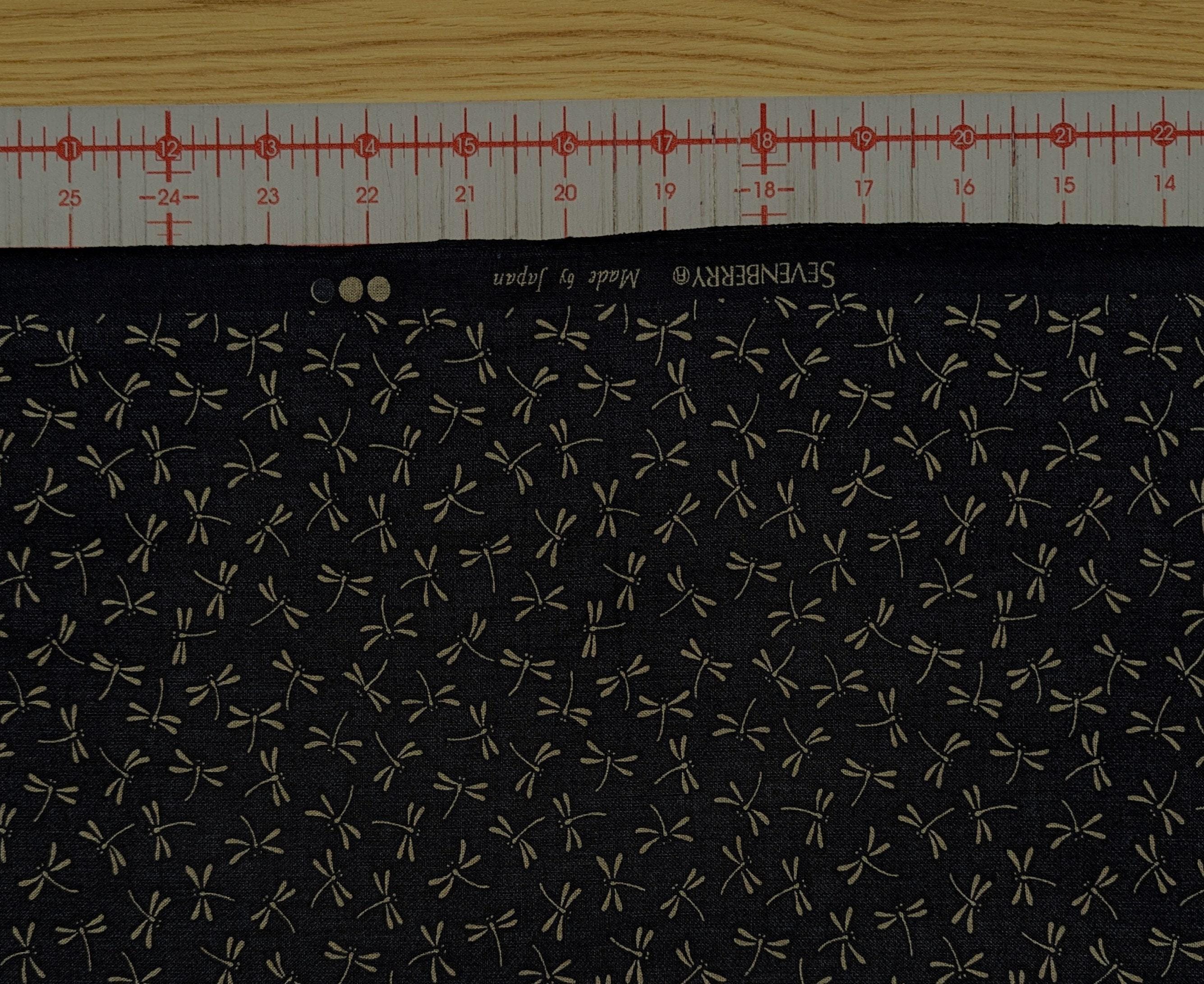 Sevenberry - Dragonflies in Black with Gray Cotton Fabric - Black Gray