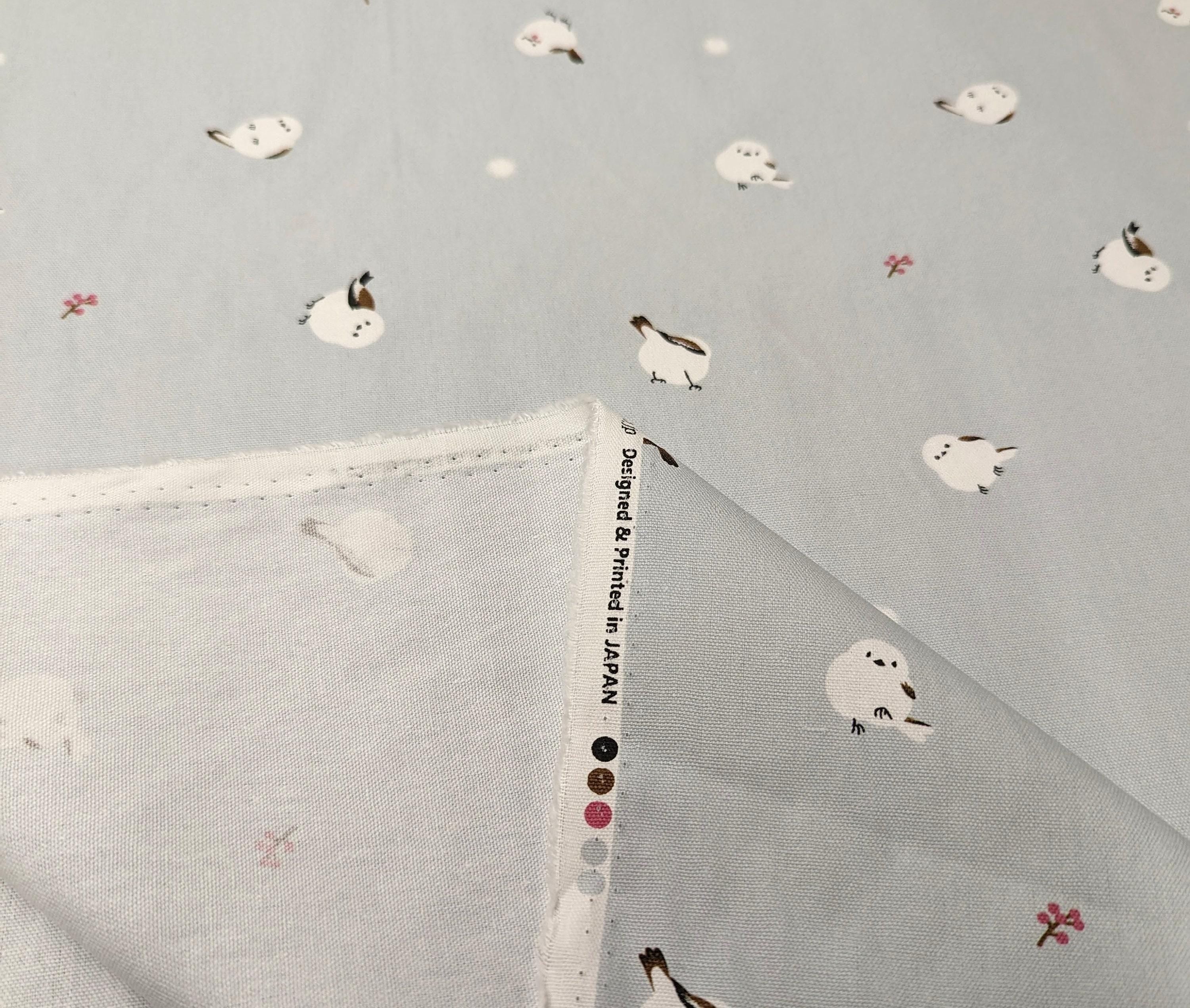 Cosmo - Winter Chickadees Cotton Oxford - Gray