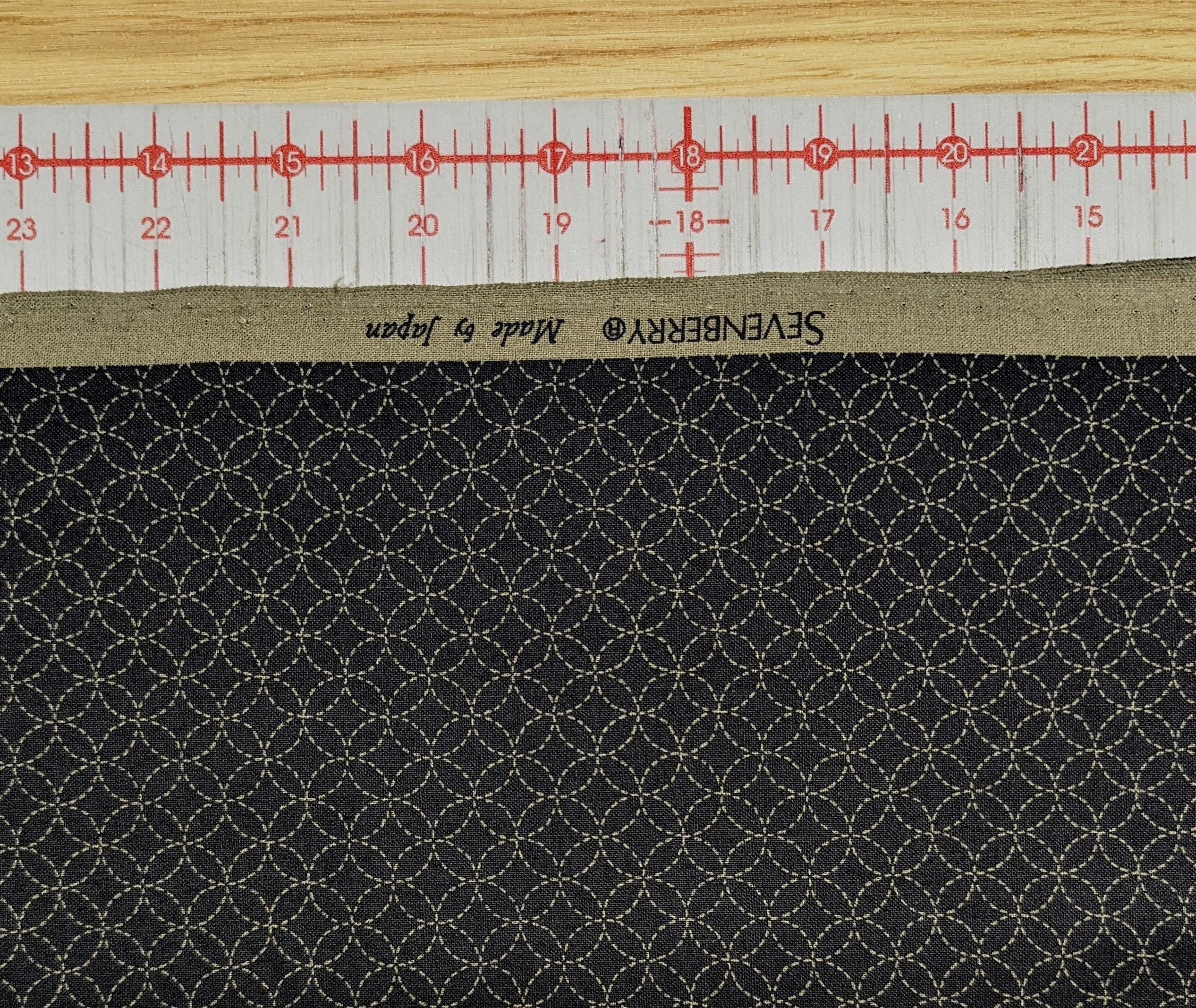 Sevenberry - Small Shippo Cotton Fabric - Black and Gray