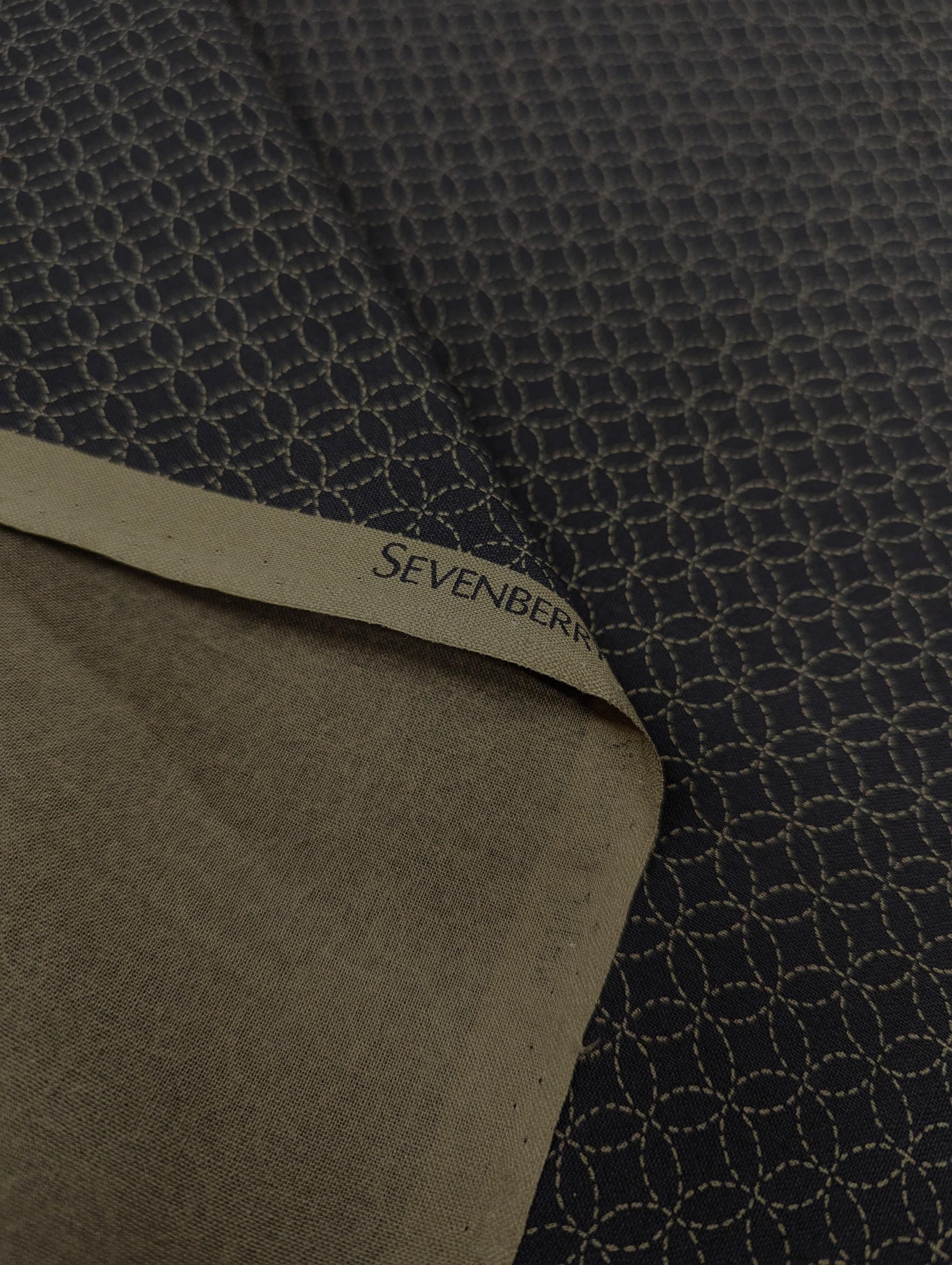 Sevenberry - Small Shippo Cotton Fabric - Black and Gray