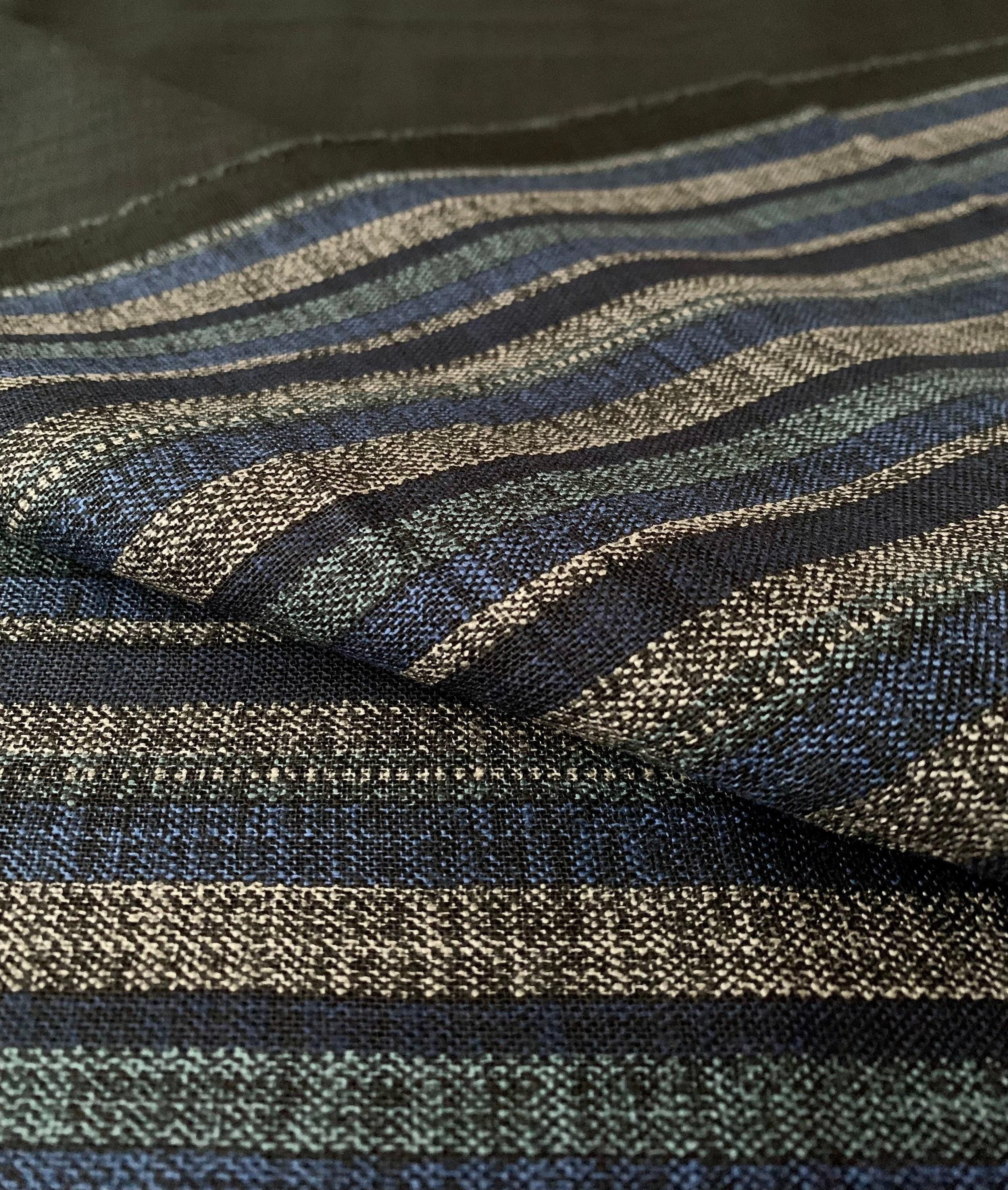 Sevenberry - Rustic Wide Stripe Cotton - Blue Black