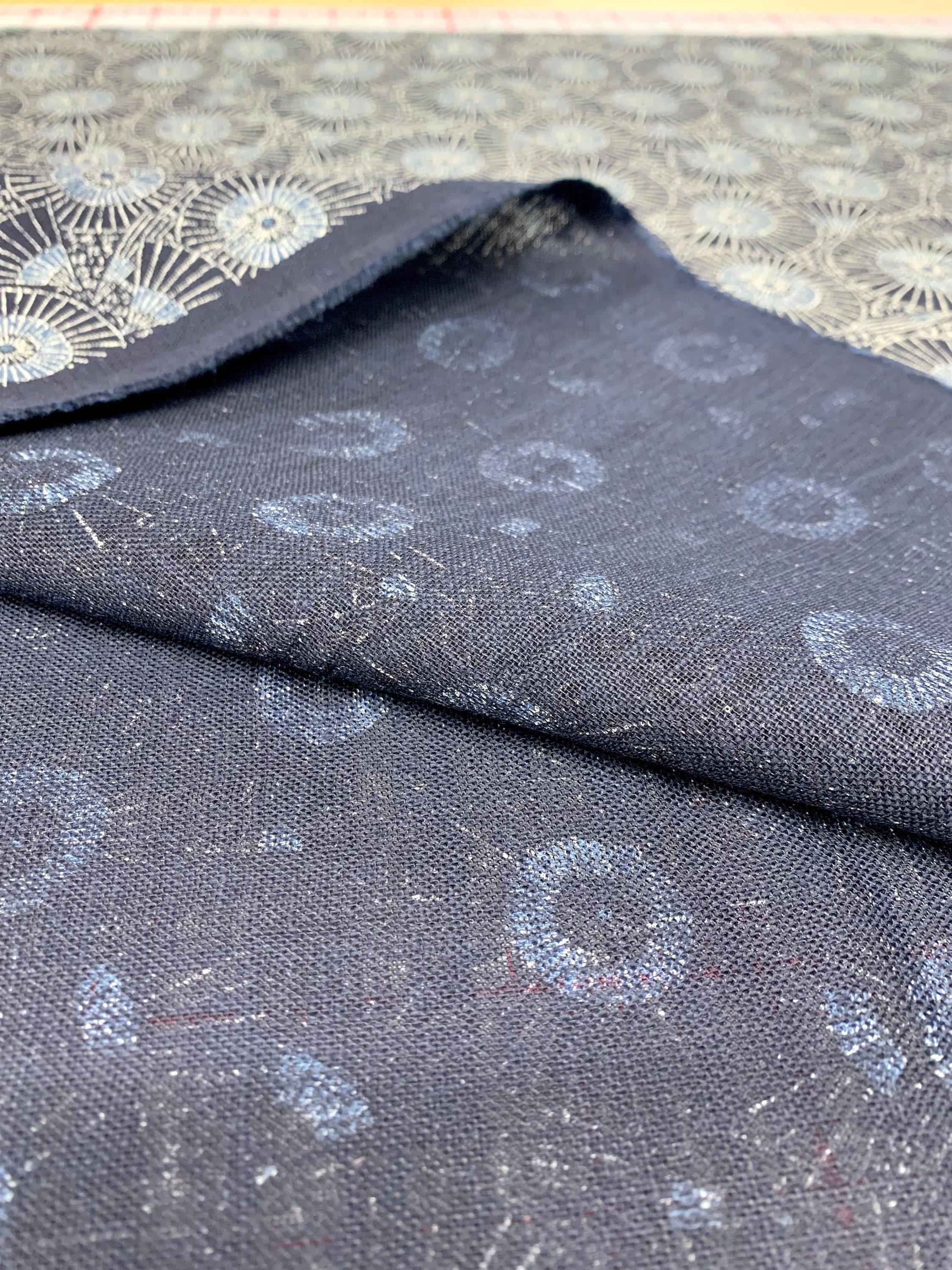 Sevenberry - Vintage Parasols Cotton Fabric - Navy Blue