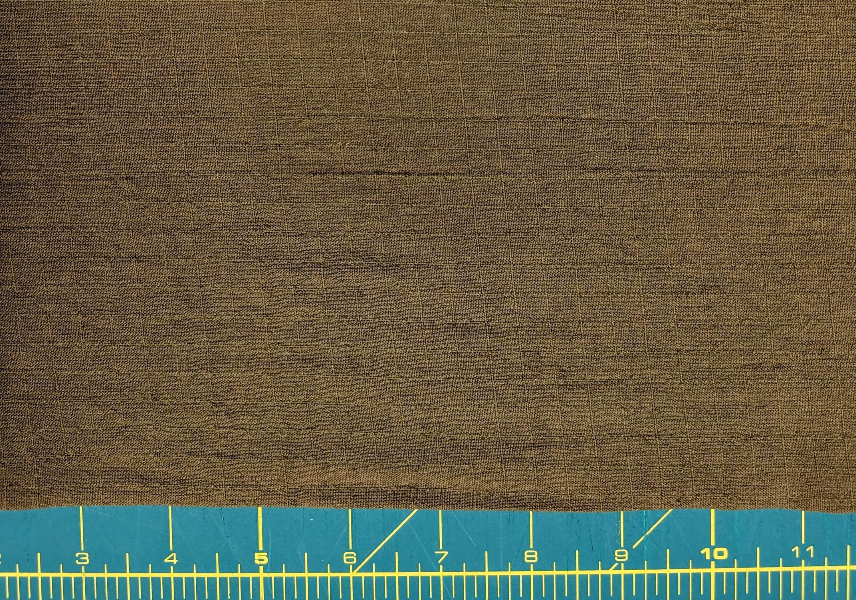 NEW Soft Gridded Dobby Cosmo Japanese cotton linen fabric AD-5747 255 gray khaki