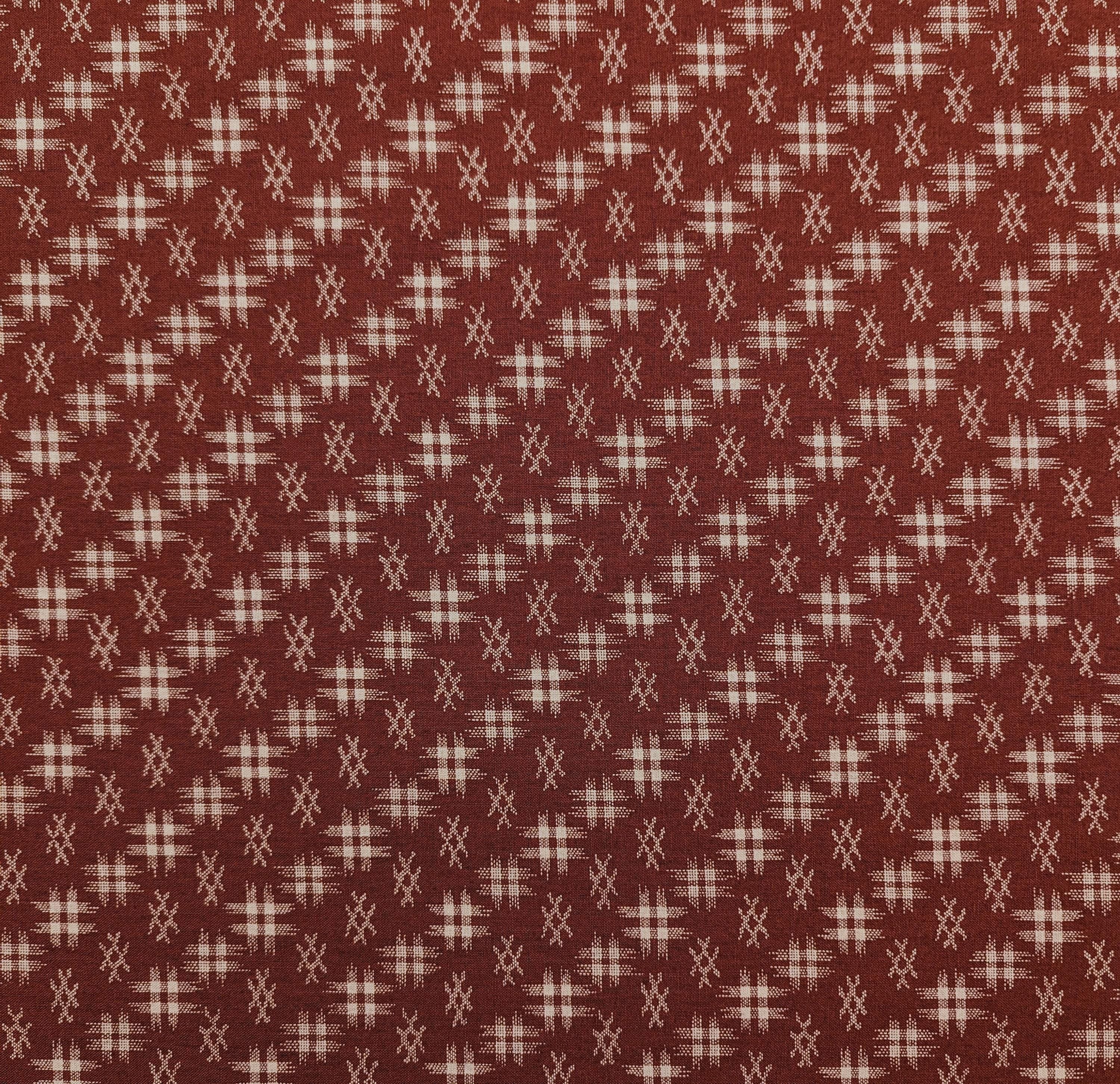 Sevenberry - Well 井戸 Hashtag Cotton Fabric - Red Beige