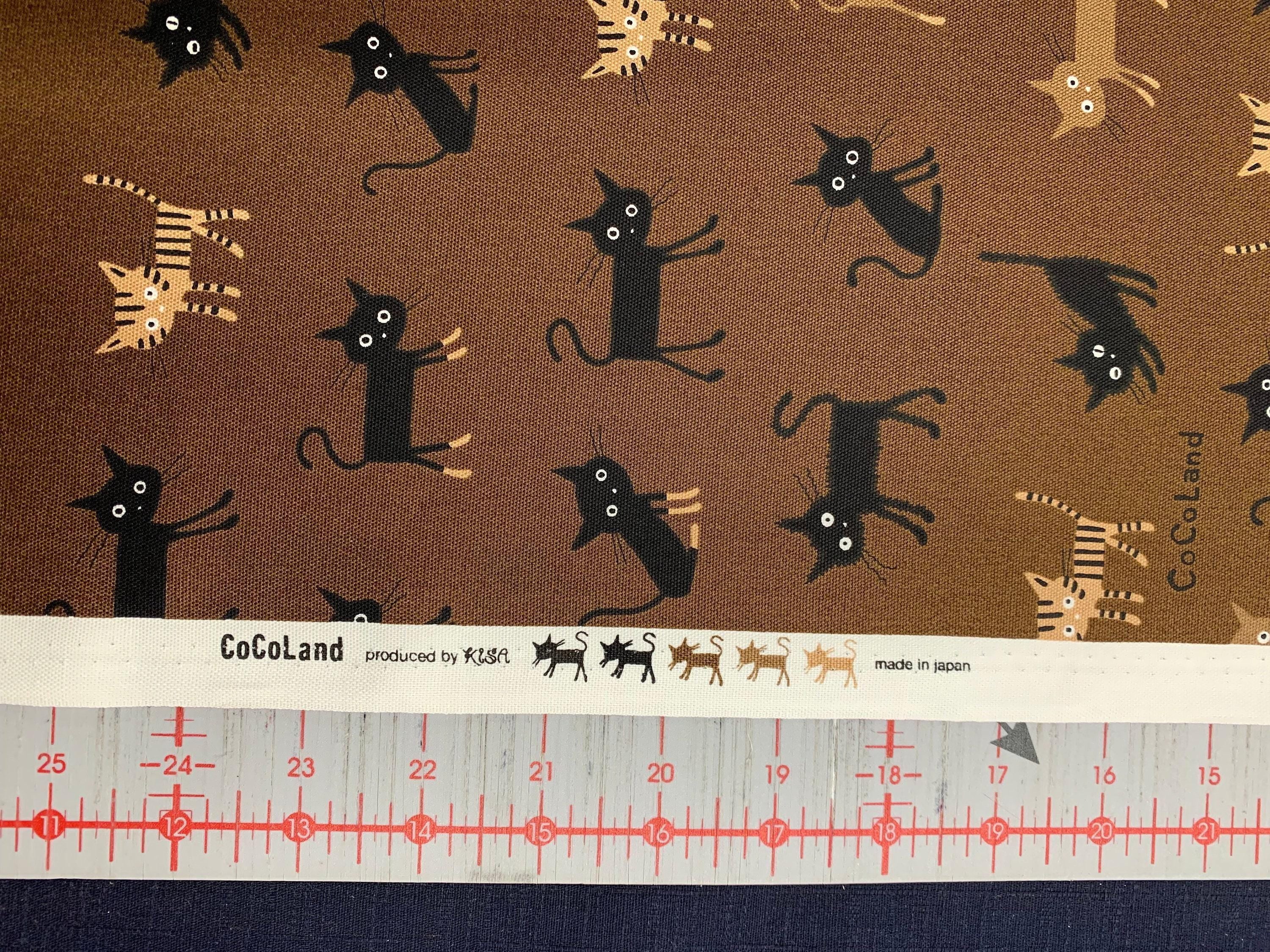 Hishiei - Cocoland Medium Cats Cotton Oxford - Brown