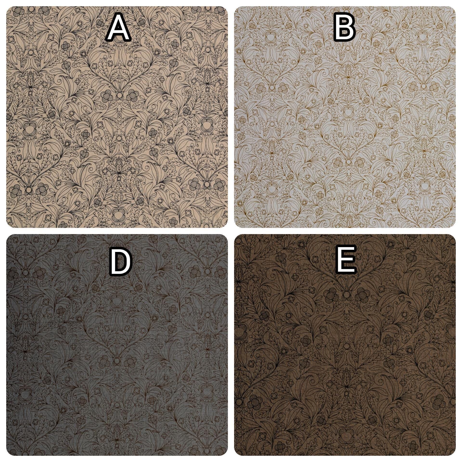 Hokkoh - Botanical Filigree Cotton Lawn - Pale Blue and Brown