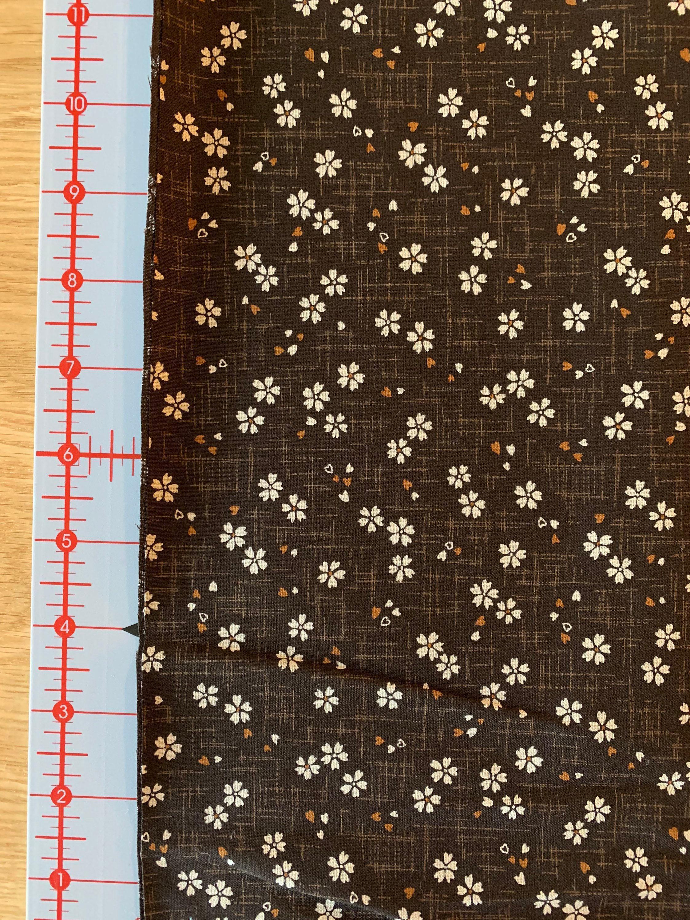 Sevenberry - Tiny Cherry Blossoms Cotton Fabric - Brown