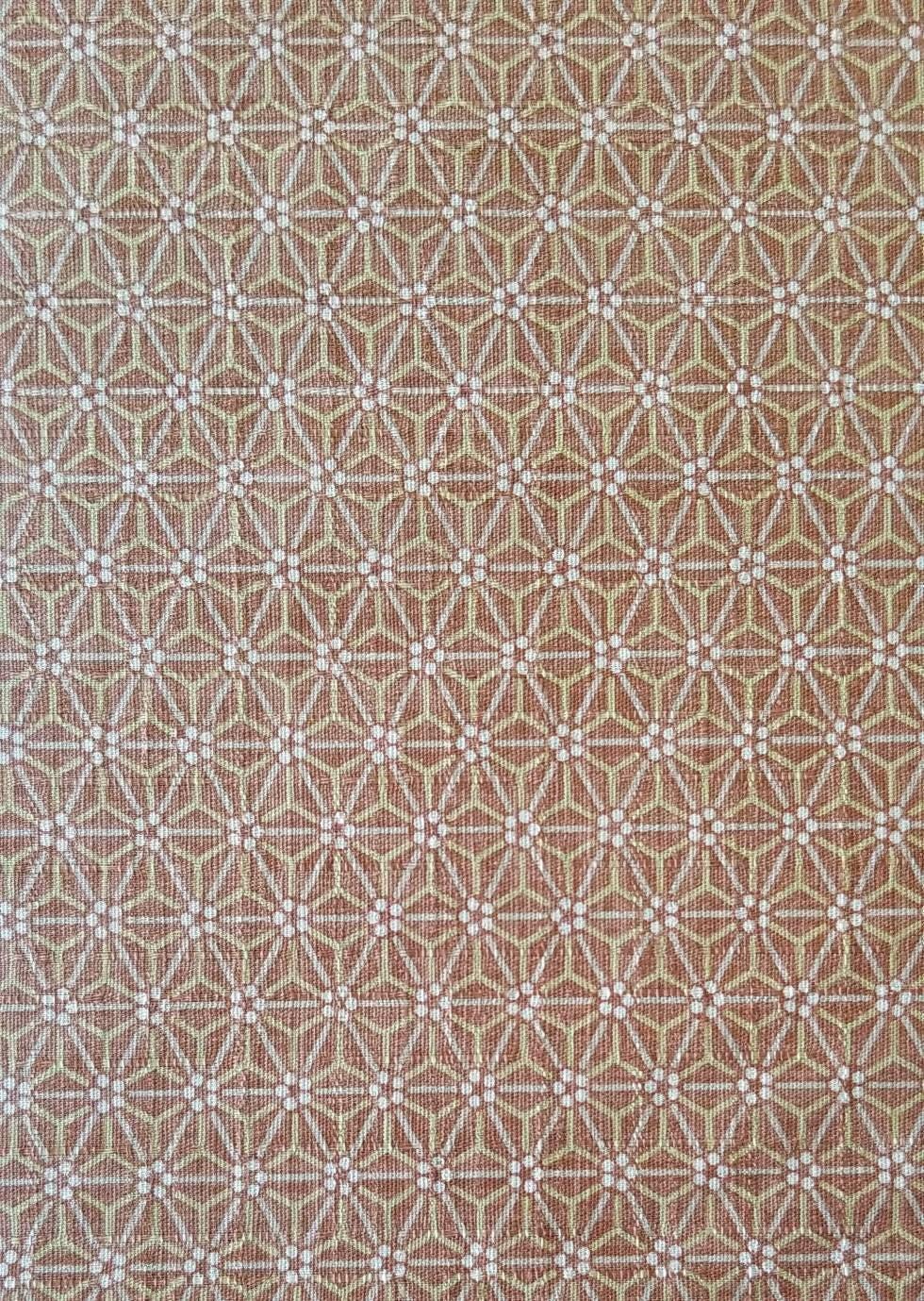 Morikiku - Hemp Leaf Star Cotton Dobby - Peach