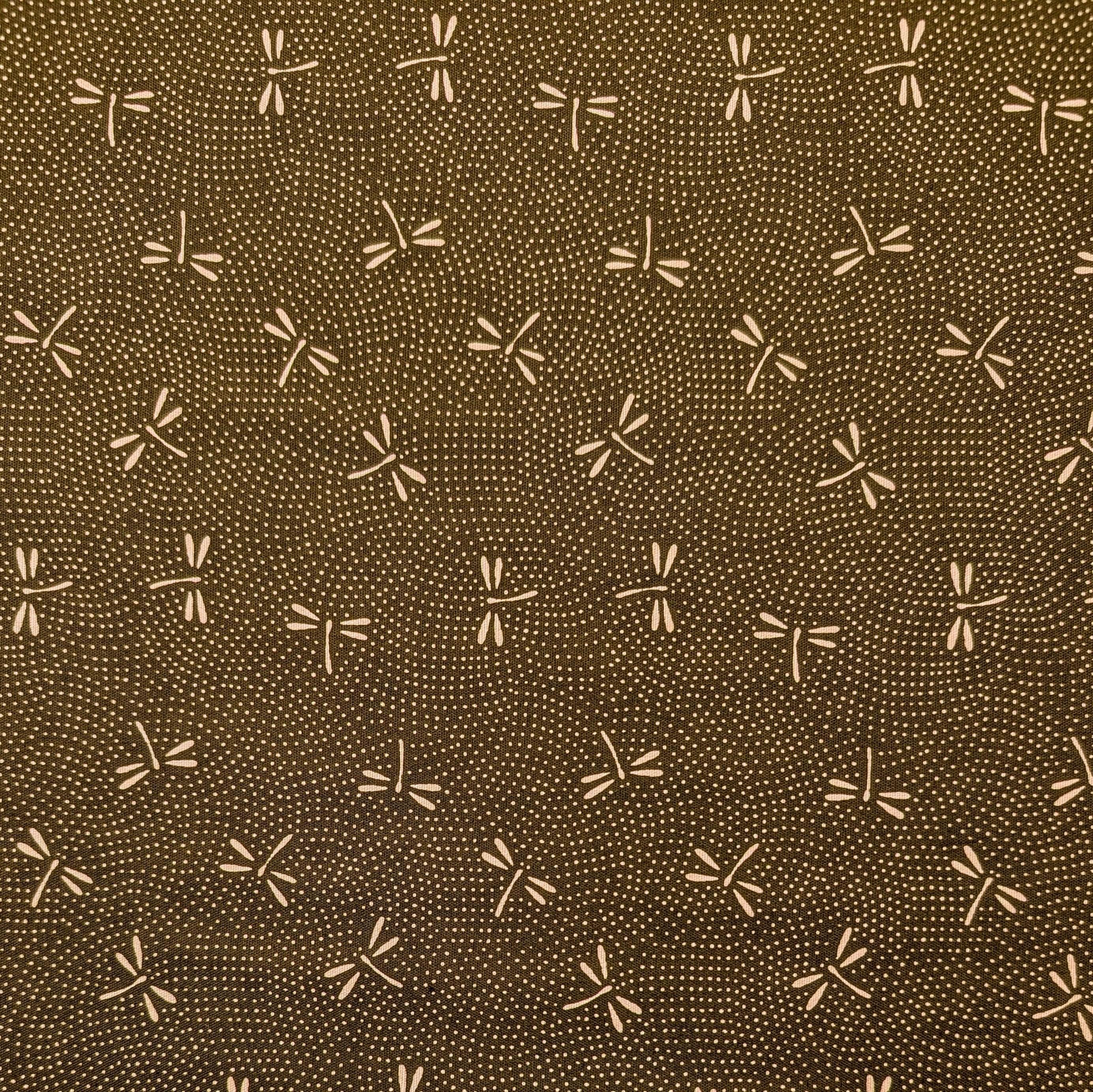 NEW Dotted Dragonflies Senyo Japanese cotton fabric SK-100-4 E green