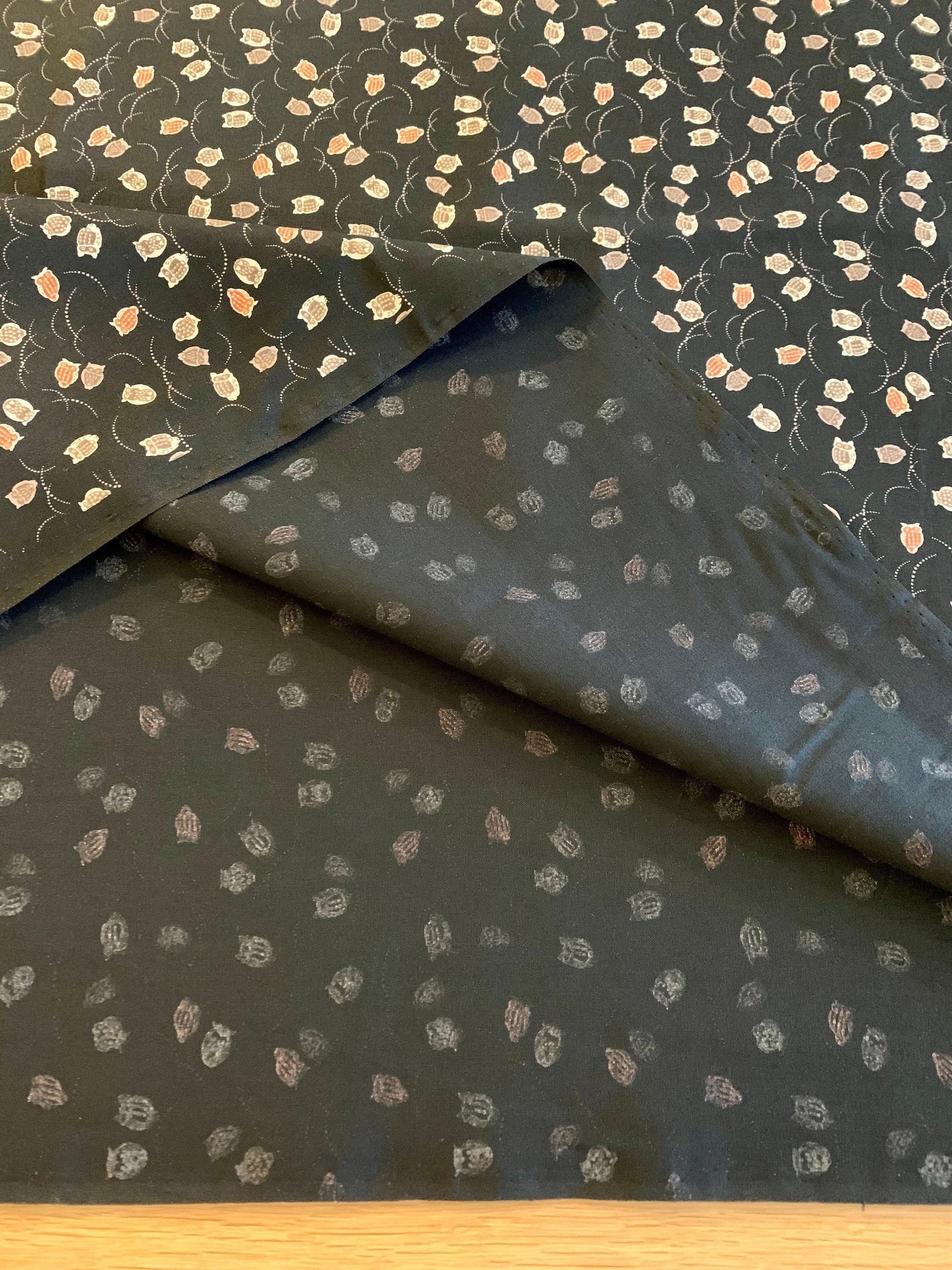 Sevenberry - Owls Cotton Fabric - Black