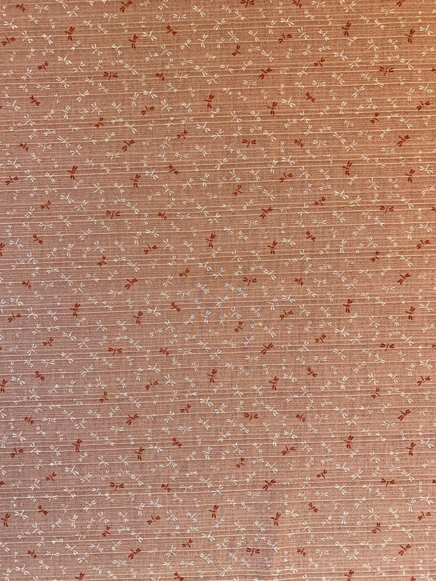 Sevenberry - Double Sided Dragonfly and Same-Komon Cotton Shantung - Pink Red