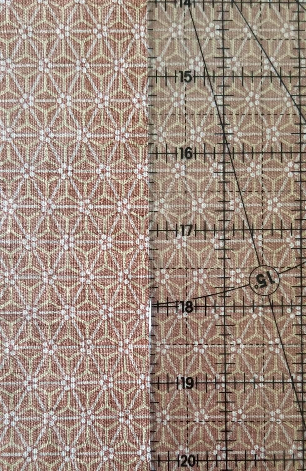 Morikiku - Hemp Leaf Star Cotton Dobby - Peach