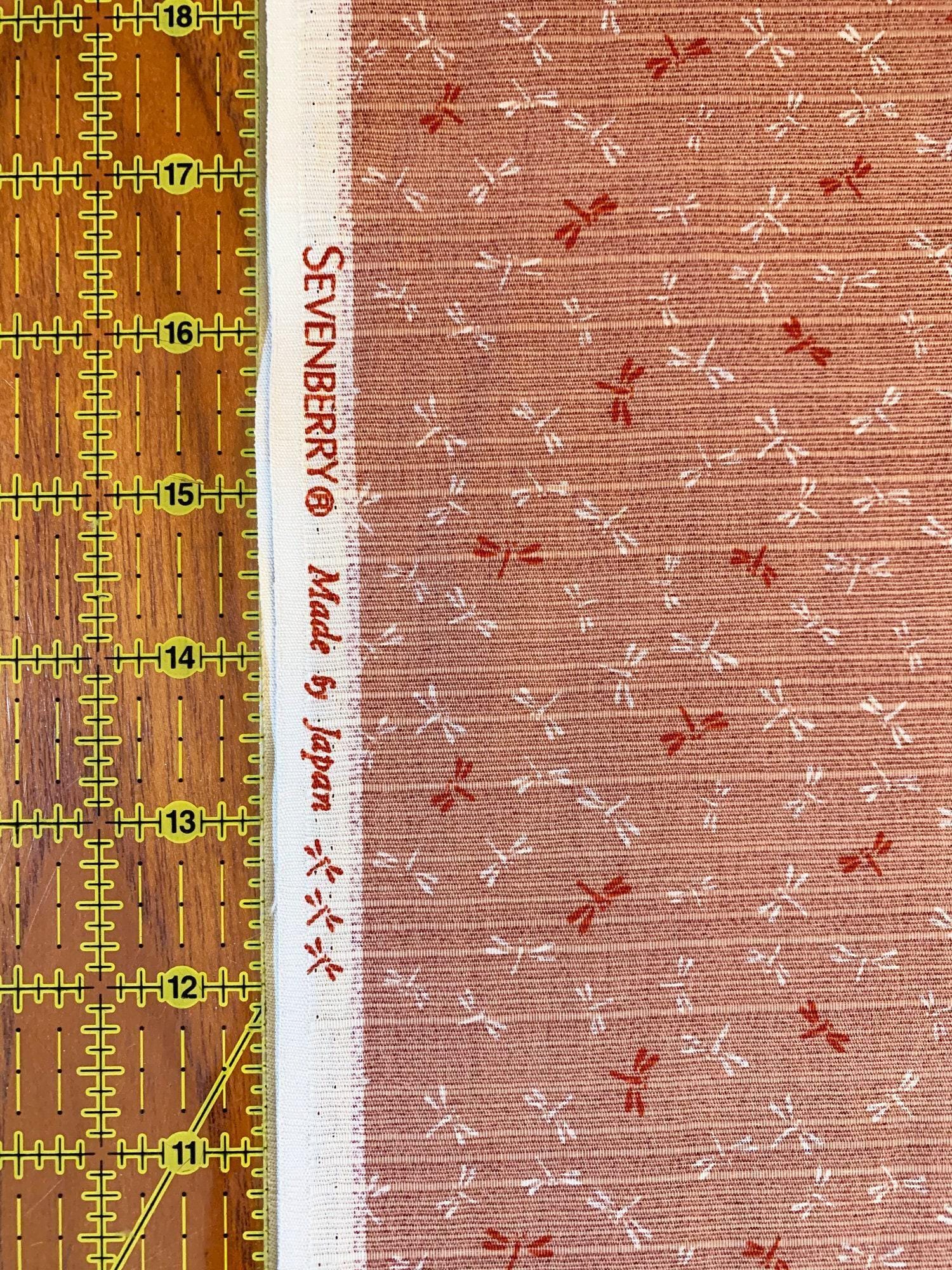Sevenberry - Double Sided Dragonfly and Same-Komon Cotton Shantung - Pink Red