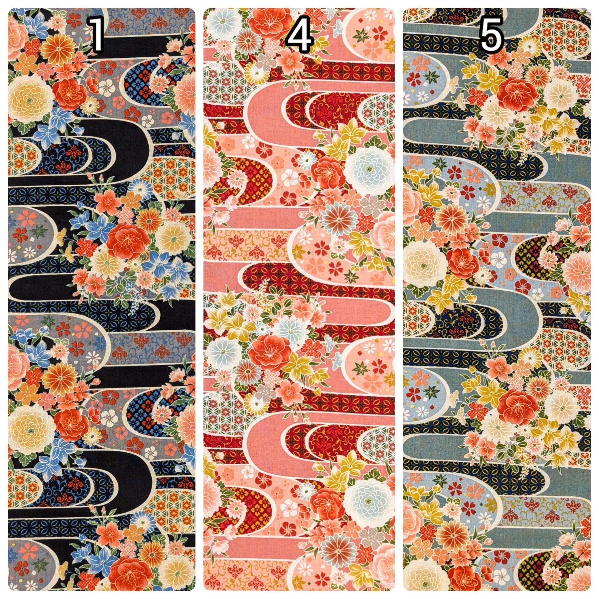 Sevenberry - Floral Waves Cotton Fabric - Black