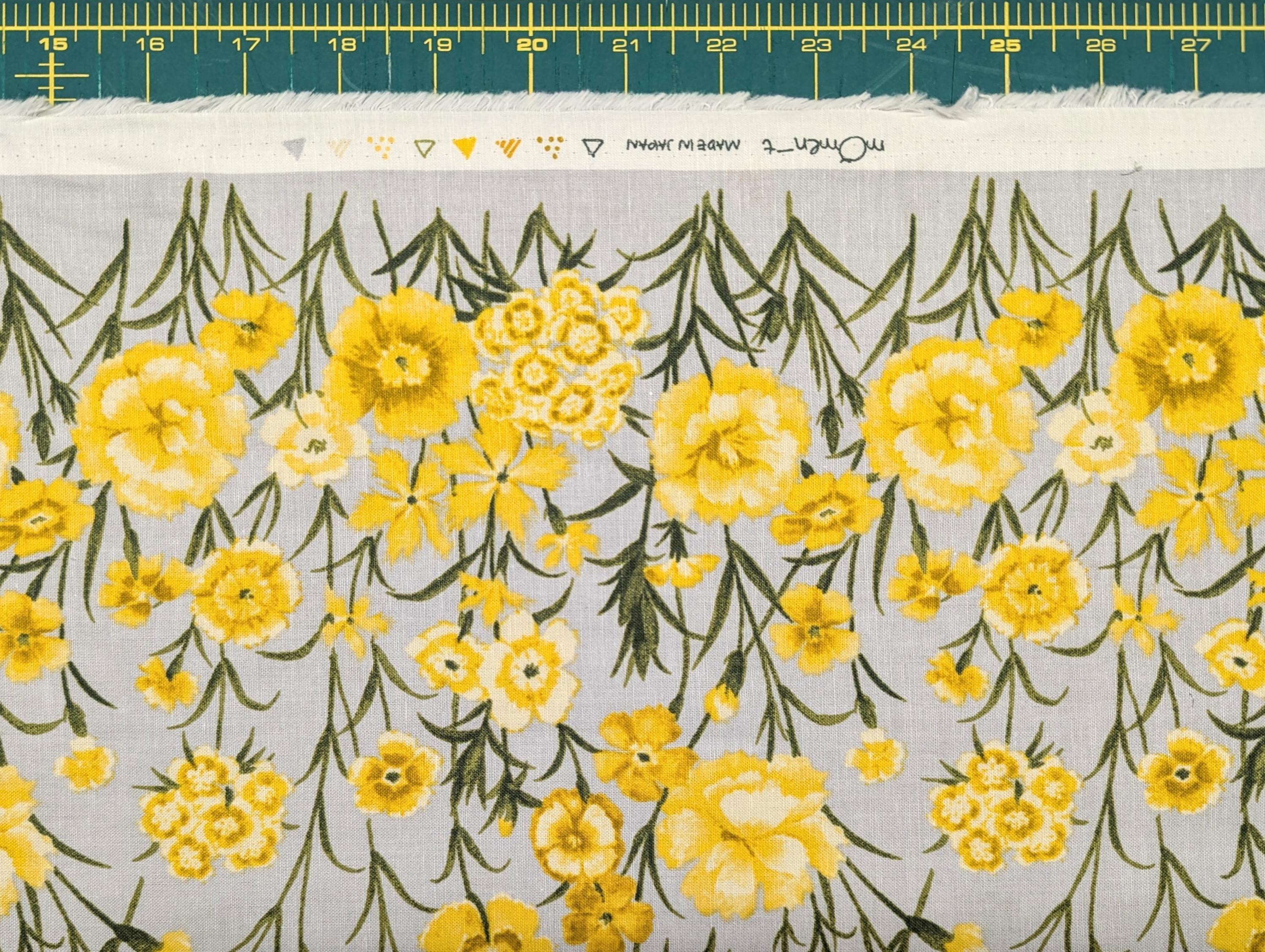 Koizumi - Summer Meadows Panel Momen-T Cotton/Linen Fabric - Light Blue