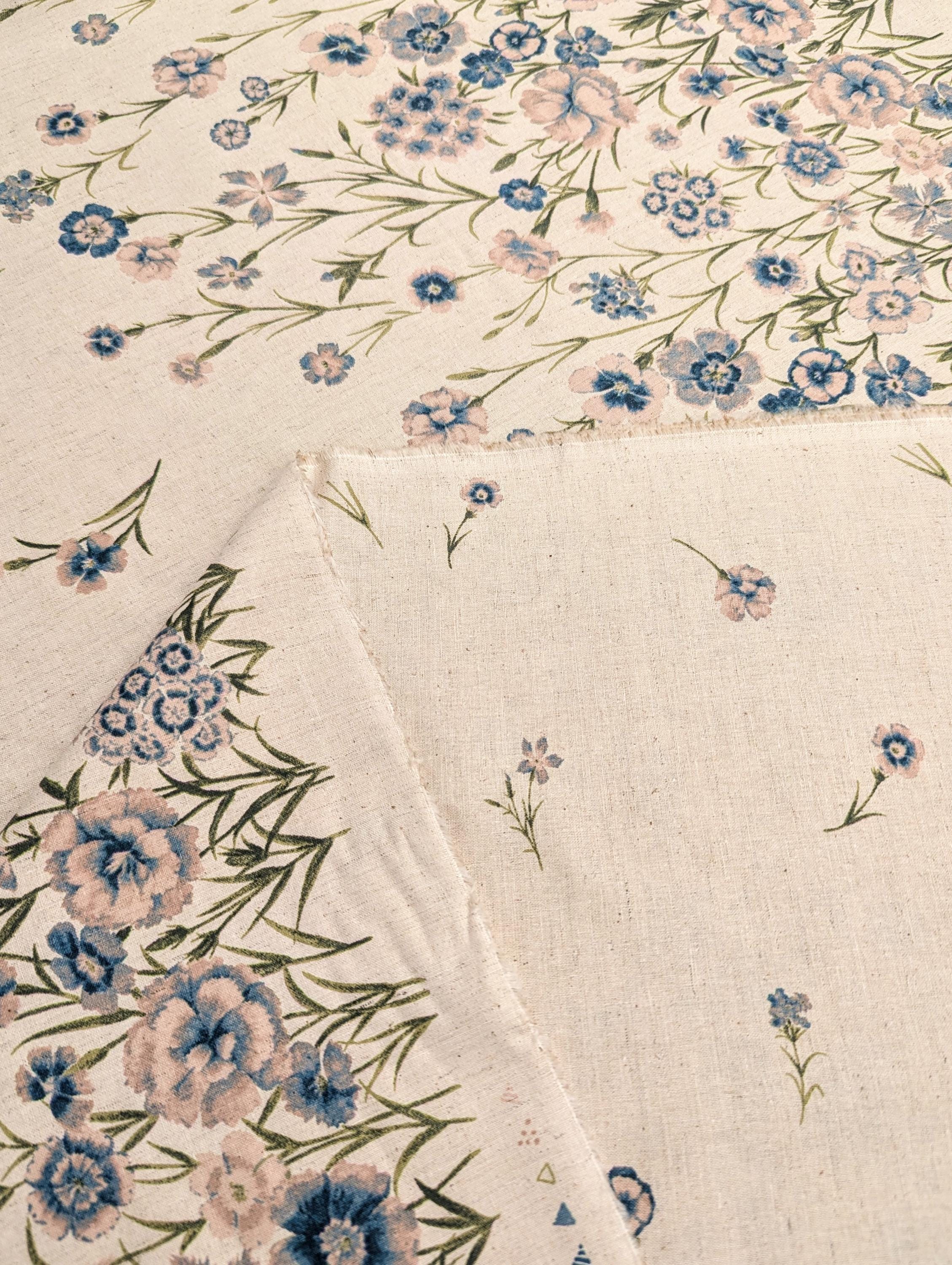 Koizumi - Summer Meadows Panel Momen-T Cotton/Linen Fabric - Beige