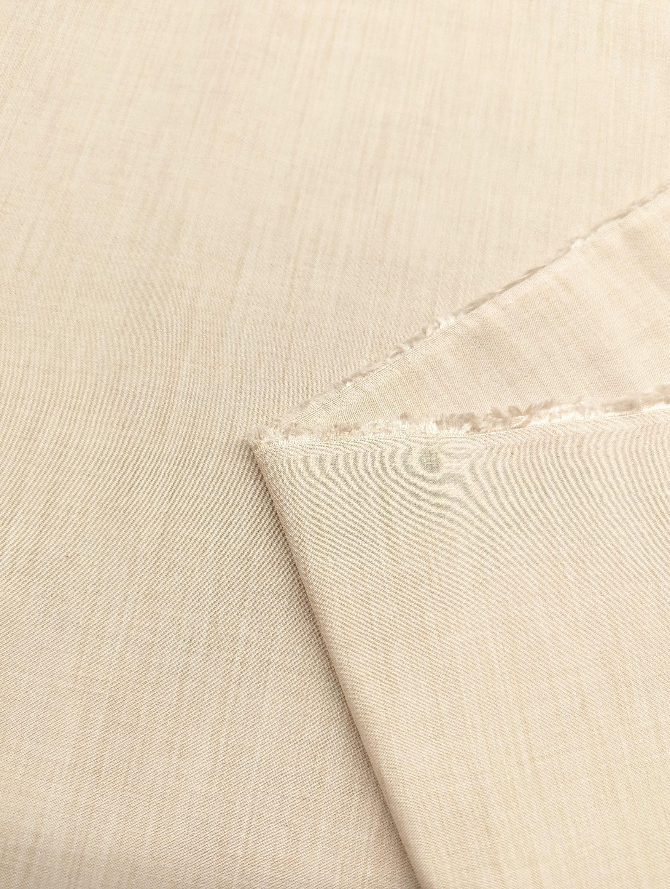 Sunwell - Organic Yarn Dyed Heathered Cotton/Tencel Chambray - Woven Beige