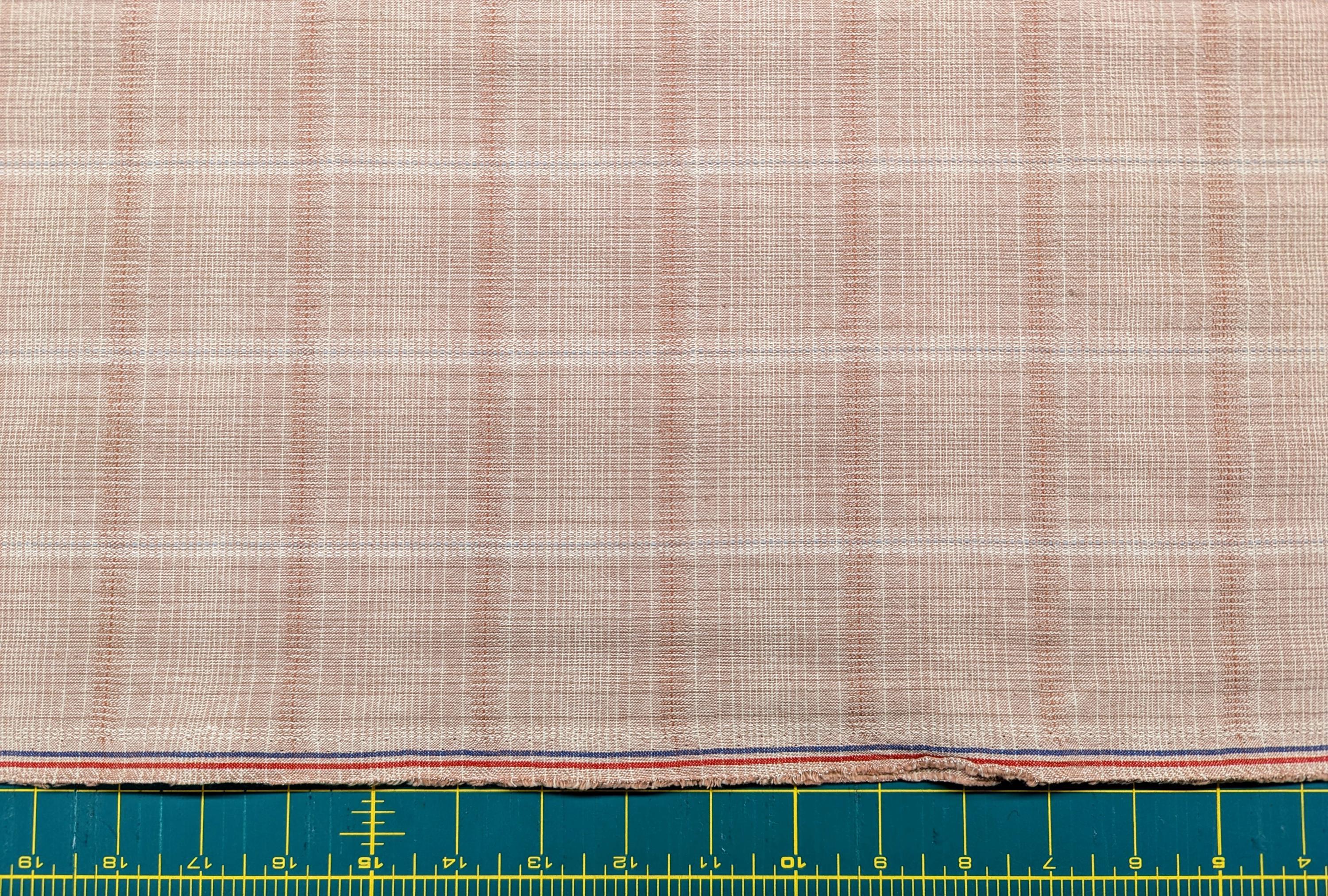 Textile Pantry - Junko Matsuda Yarn Dyed Plaid Cotton Fabric - Sandy Pink