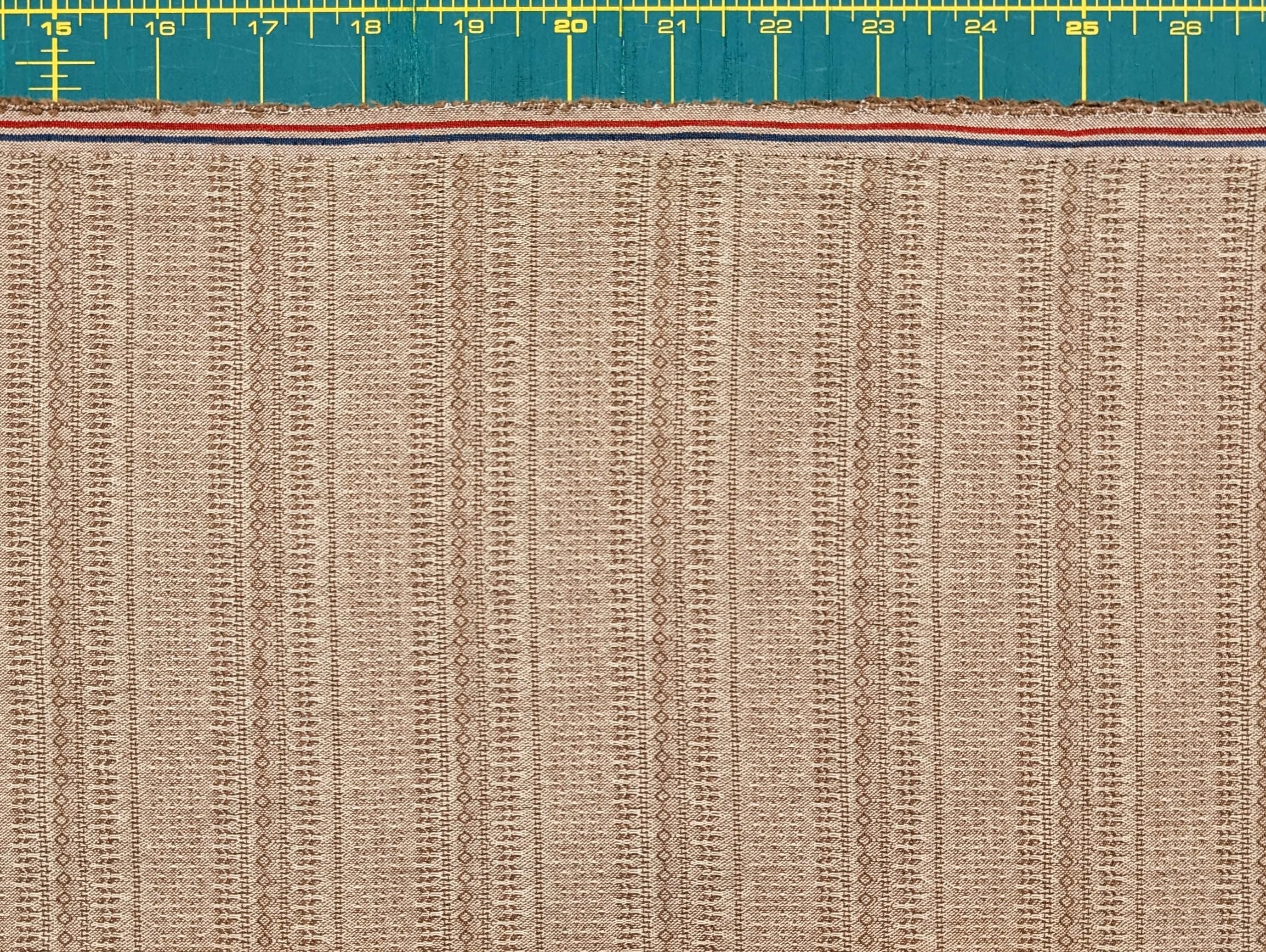 Textile Pantry - Junko Matsuda Yarn Dyed Textured Cotton Fabric - Pale Brown