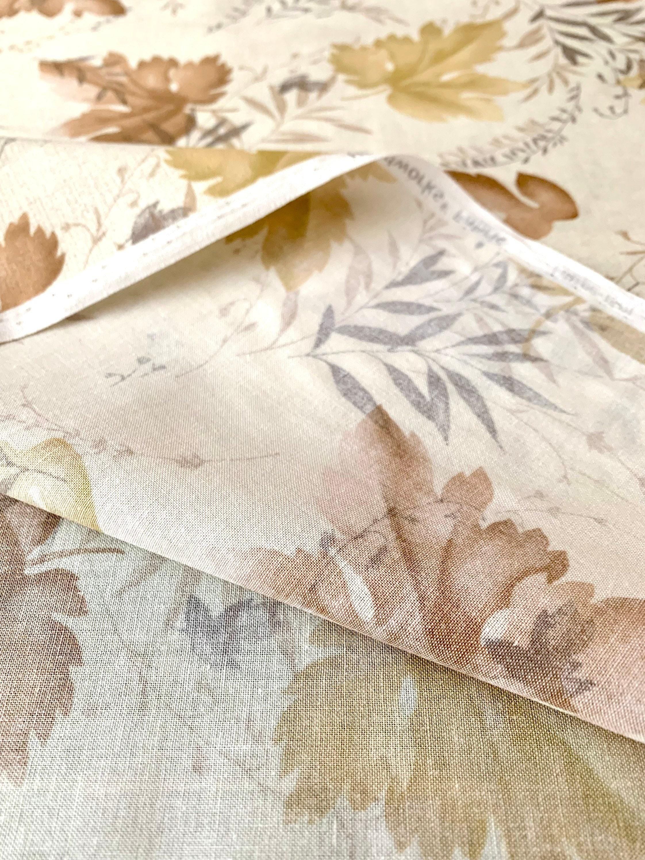 Vancet - Autumn Leaf Taupe-Ism Printed Cotton Taupe - Beige
