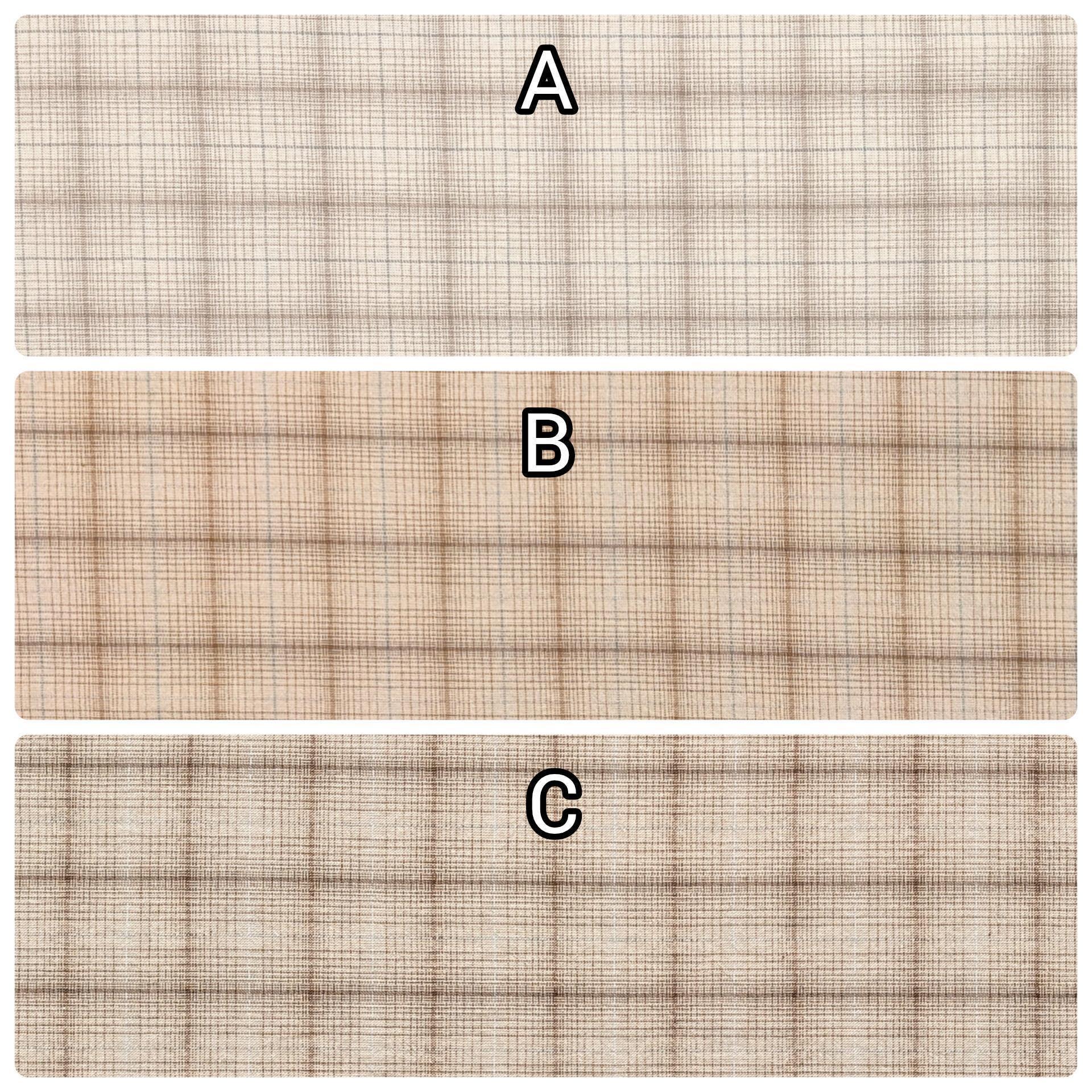 Junko Matsuda yarn dyed plaid Japanese cotton fabric Y25-0217 C light brown