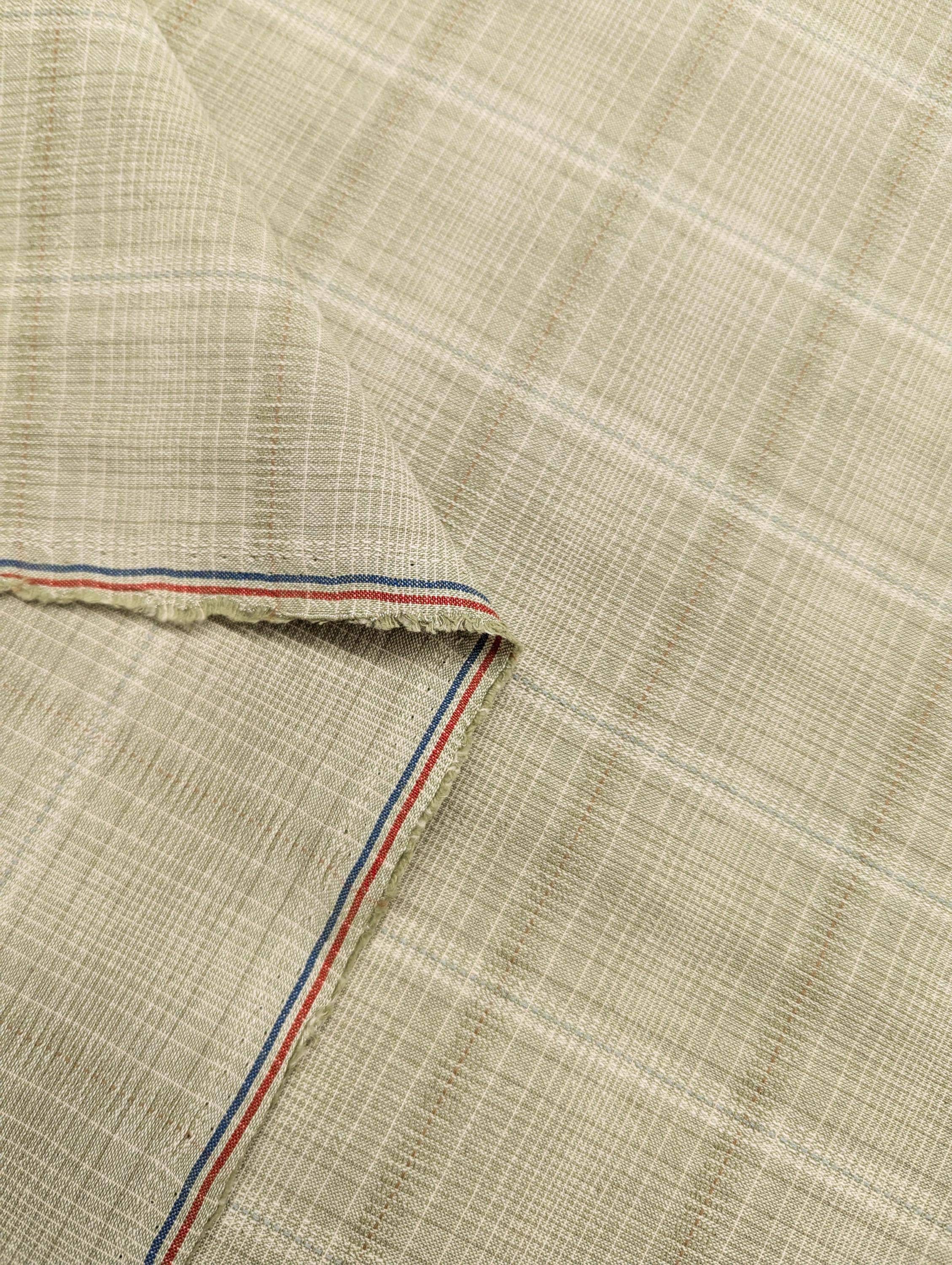 Junko Matsuda yarn dyed plaid Japanese cotton fabric Y23-0155 D green