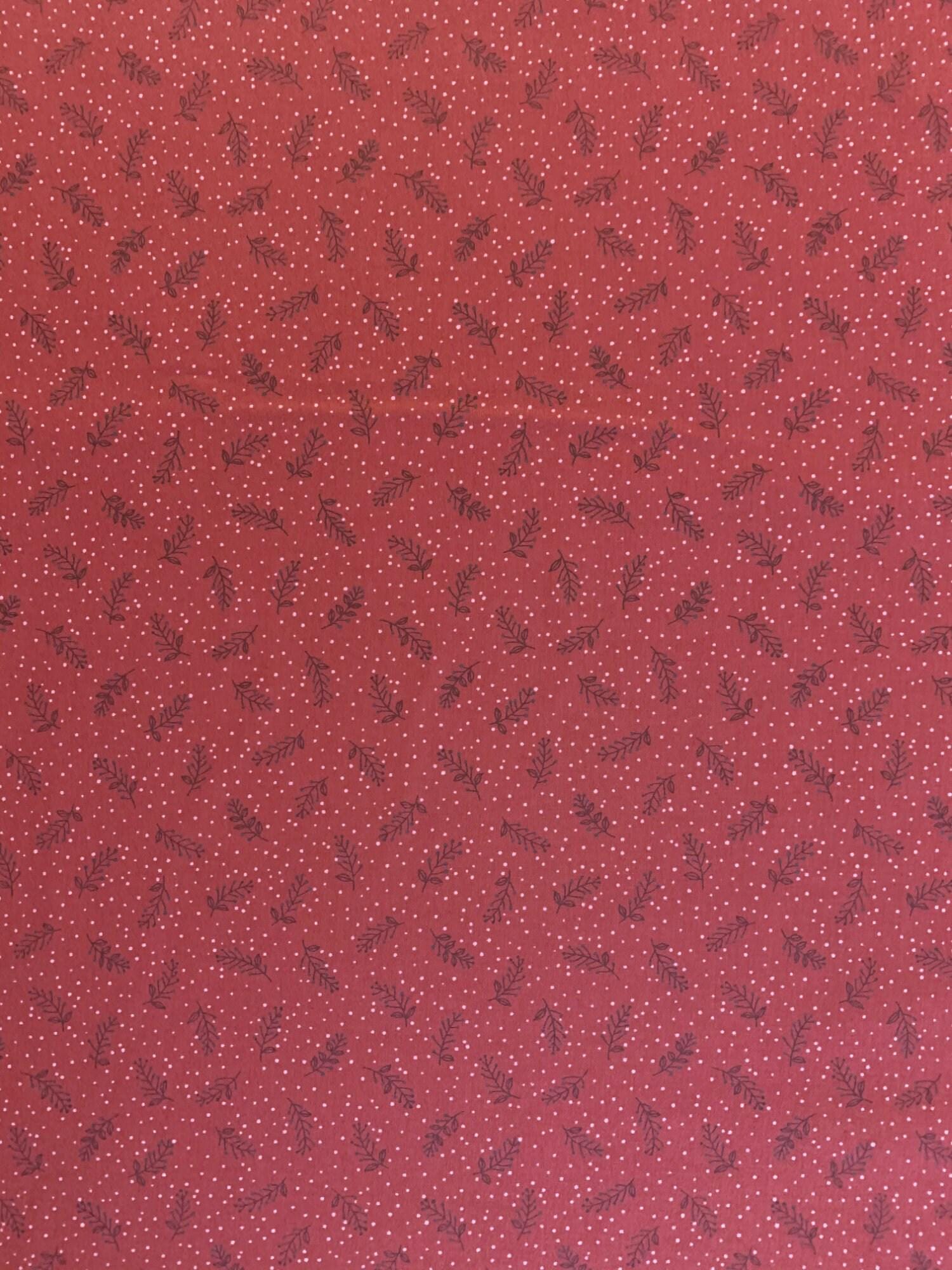 Orimono Imports - La Vie En Rose Cotton Taupe - Cranberry Red