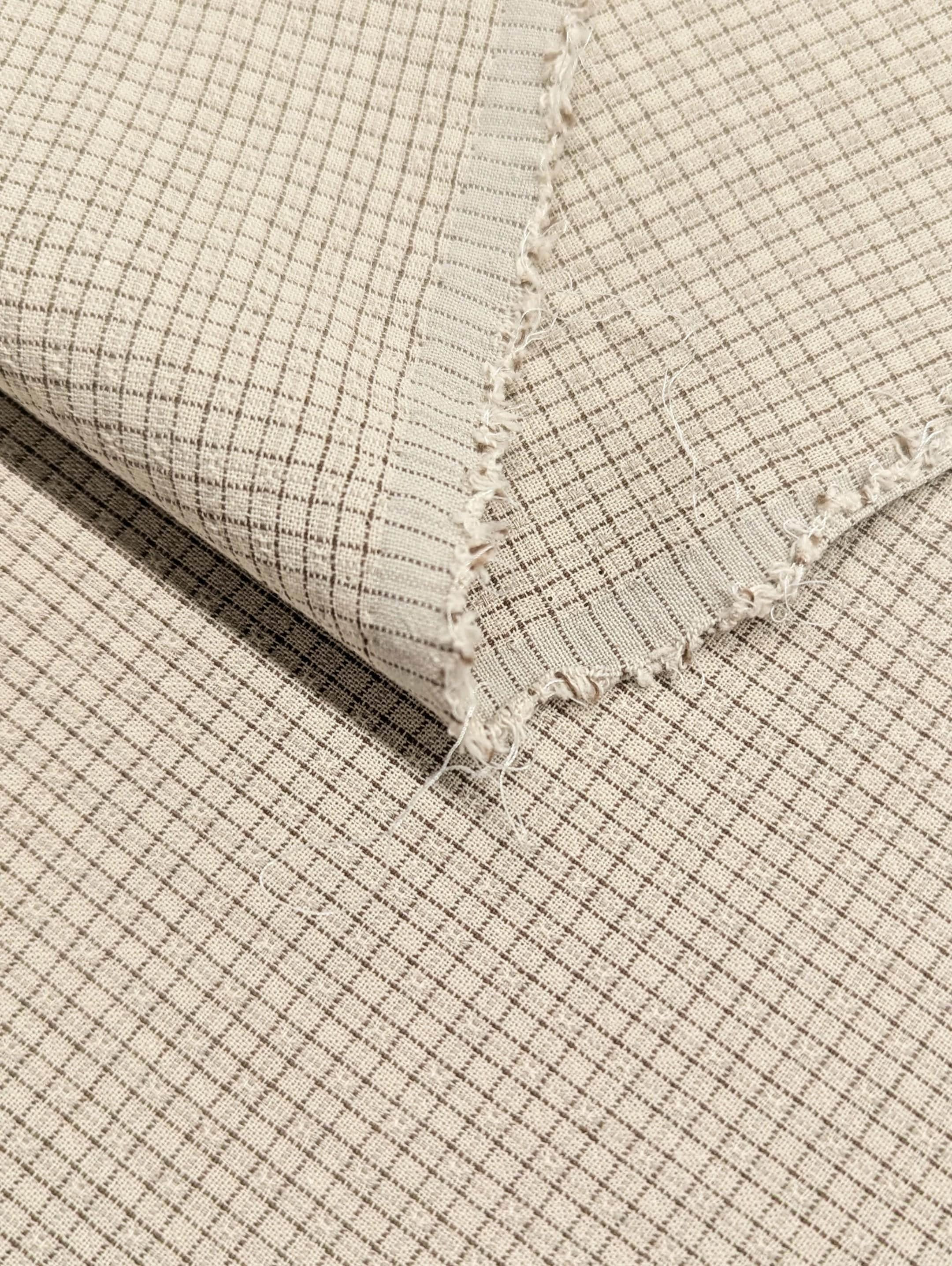 MYD - Yarn Dyed Grid Cotton Fabric - Beige