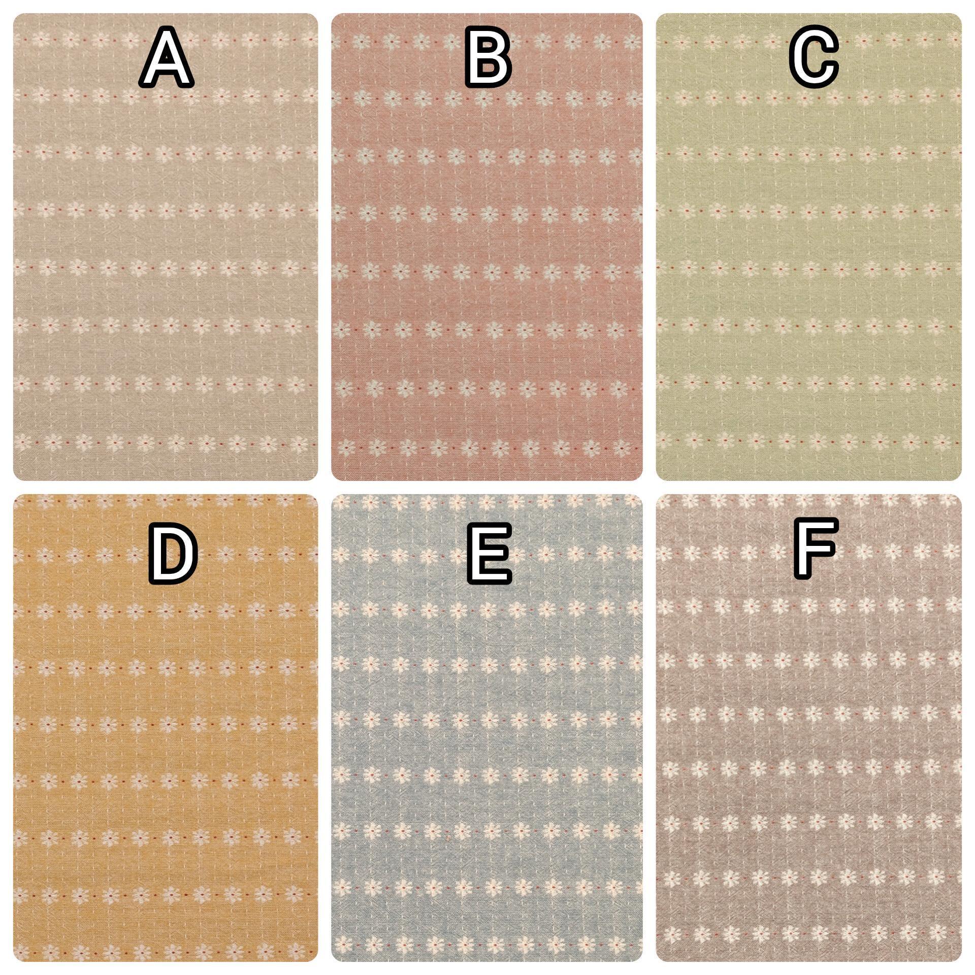 Textile Pantry - Junko Matsuda Yarn Dyed Daisy Stripes Cotton Fabric - Pink